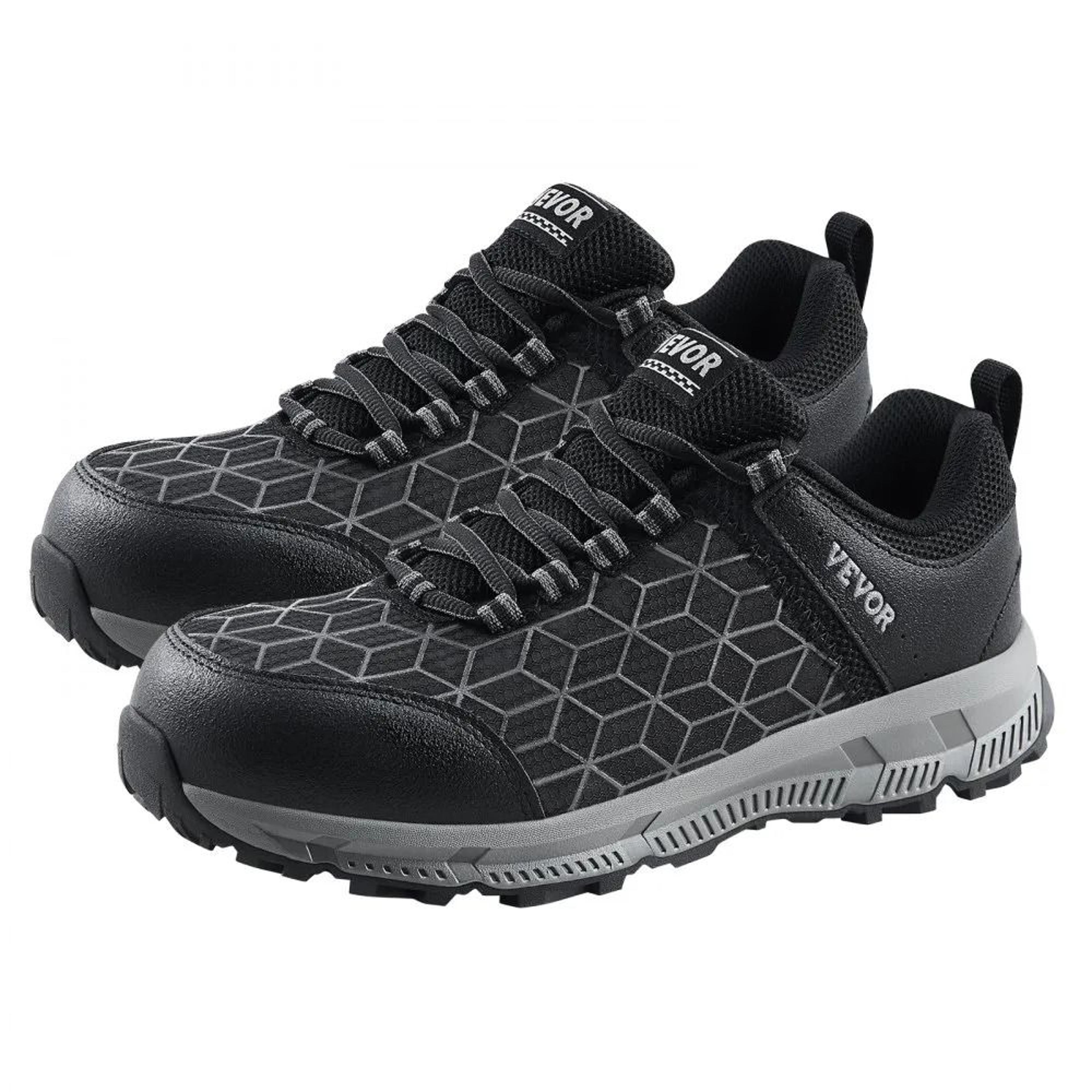 men lightweight safety toe athletic work shoes size 9.5 medium width black