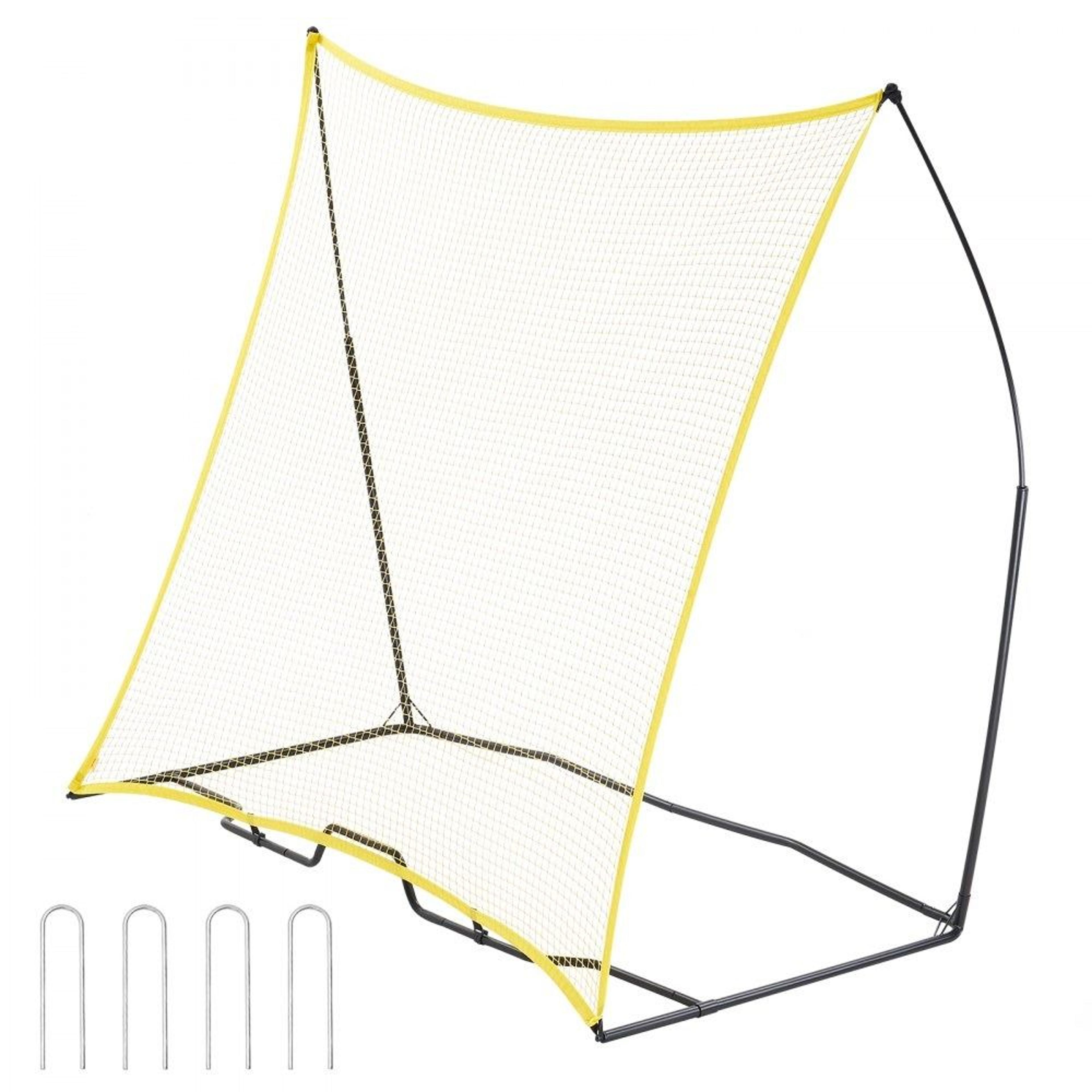7x7 ft soccer rebounder portable iron frame training net with carry bag