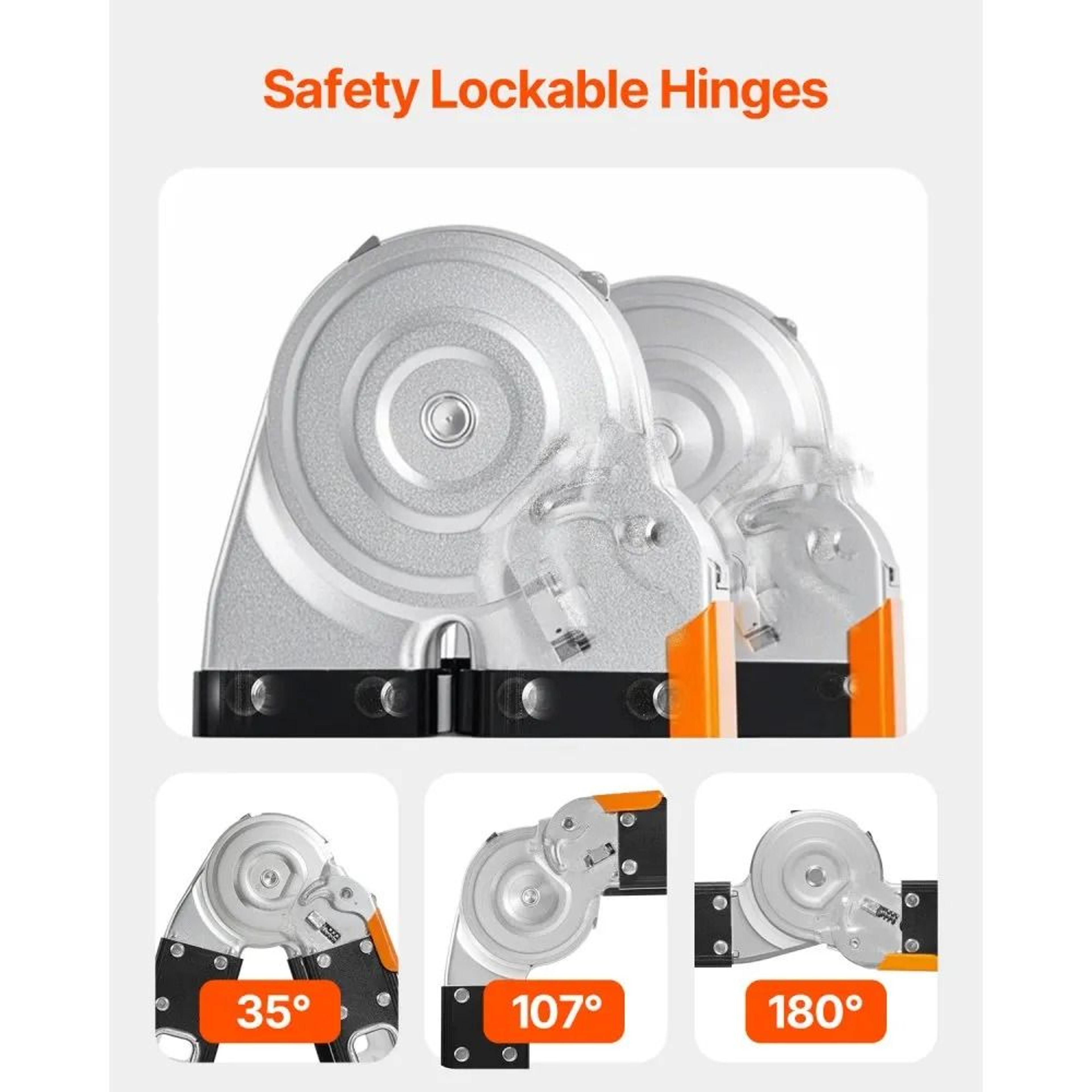 7in1 Folding Aluminum Ladder 19 Ft Adjustable Extension Ladder 330 Lb Capacity 4