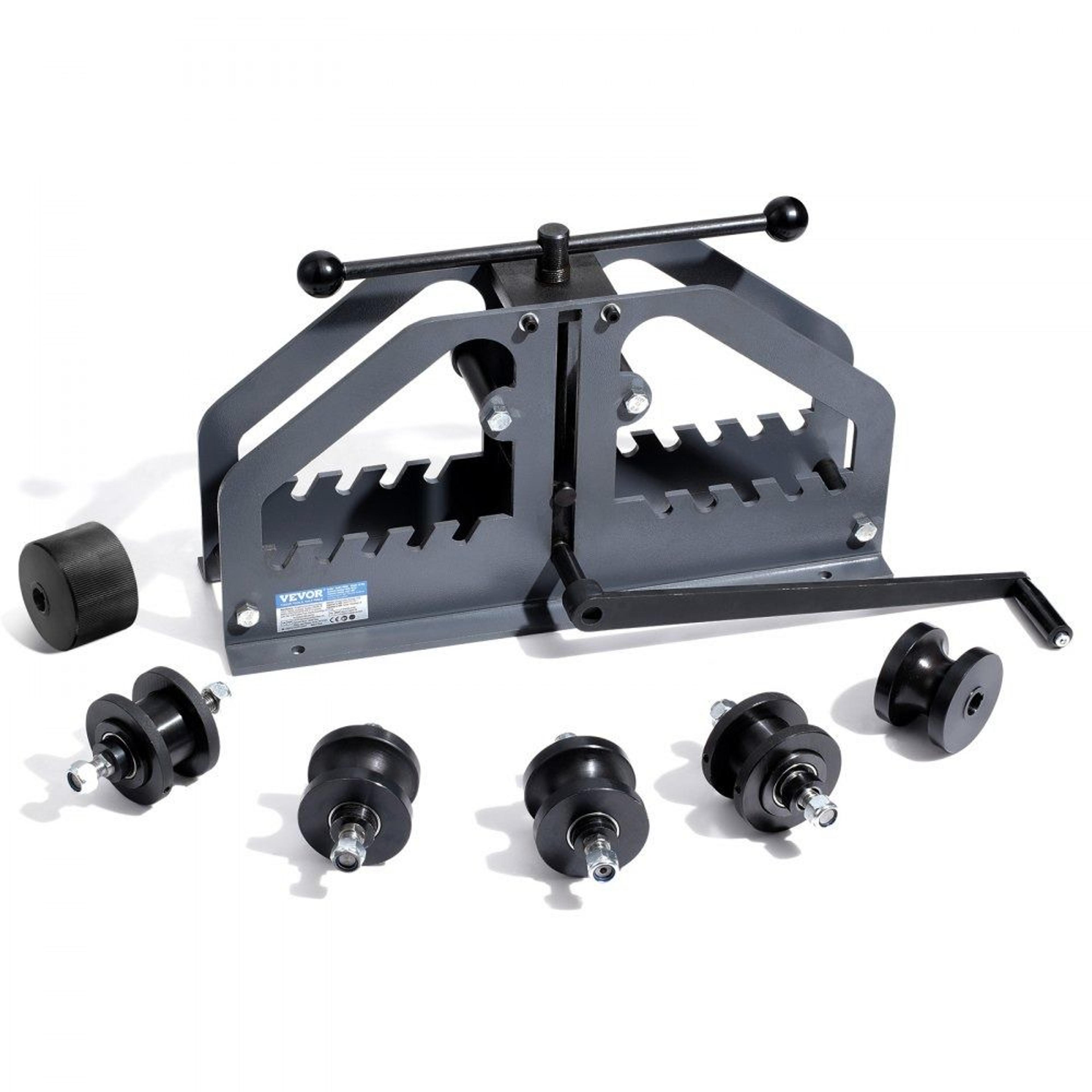 manual tube roller bender with 6 dies for round square tube and flat bar