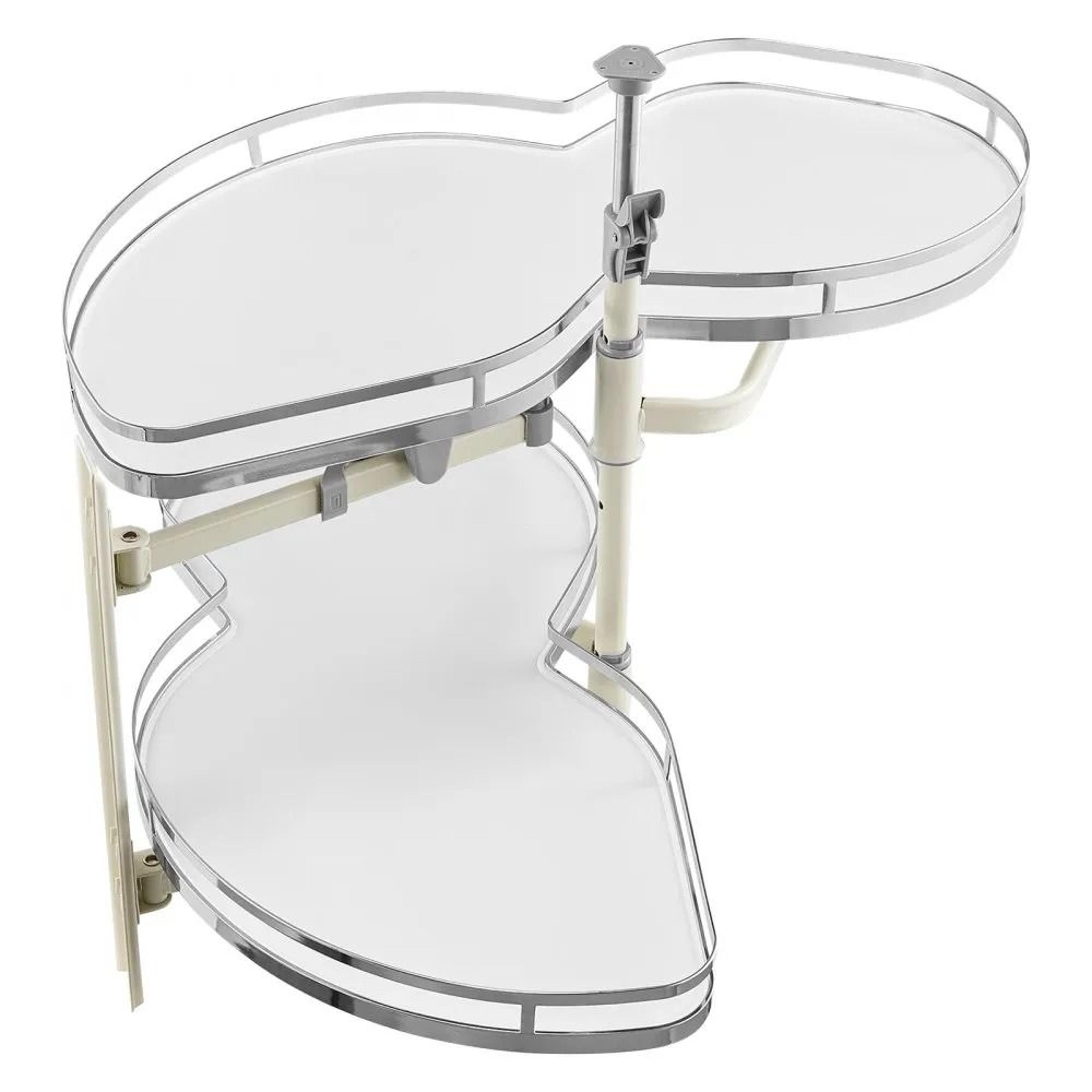 blind corner cabinet pull out organizer left swing 2 tier adjustable tray