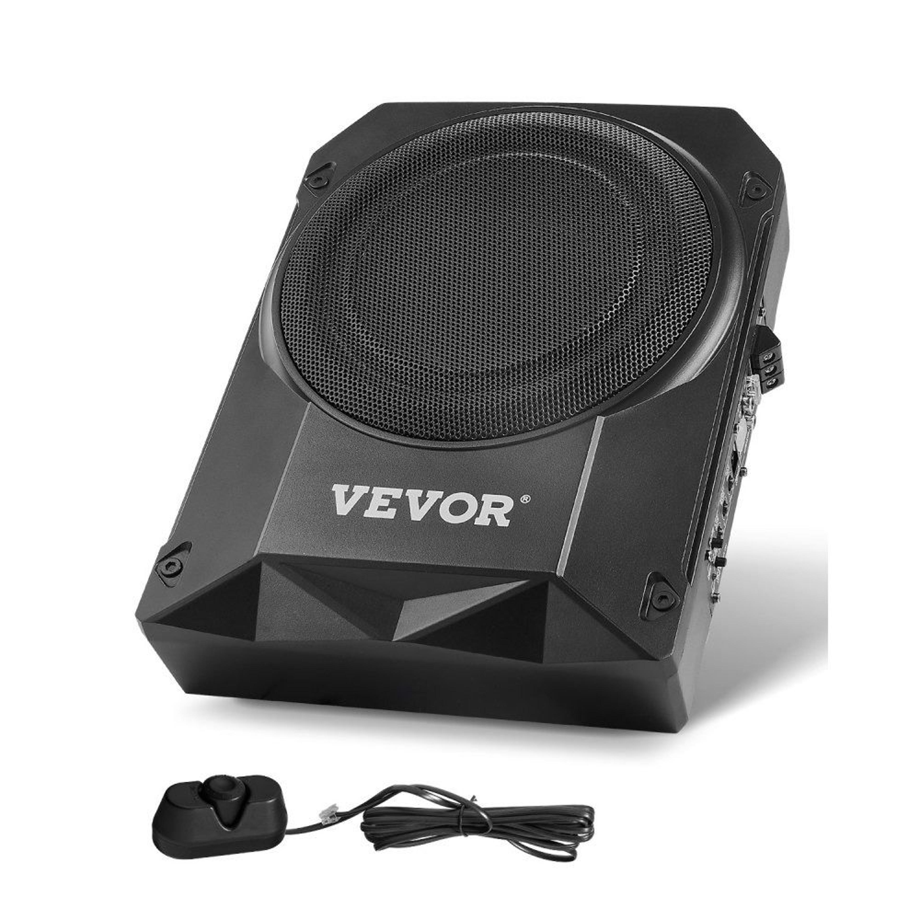 10 inch 400w underseat car subwoofer with built-in amplifier and wired remote