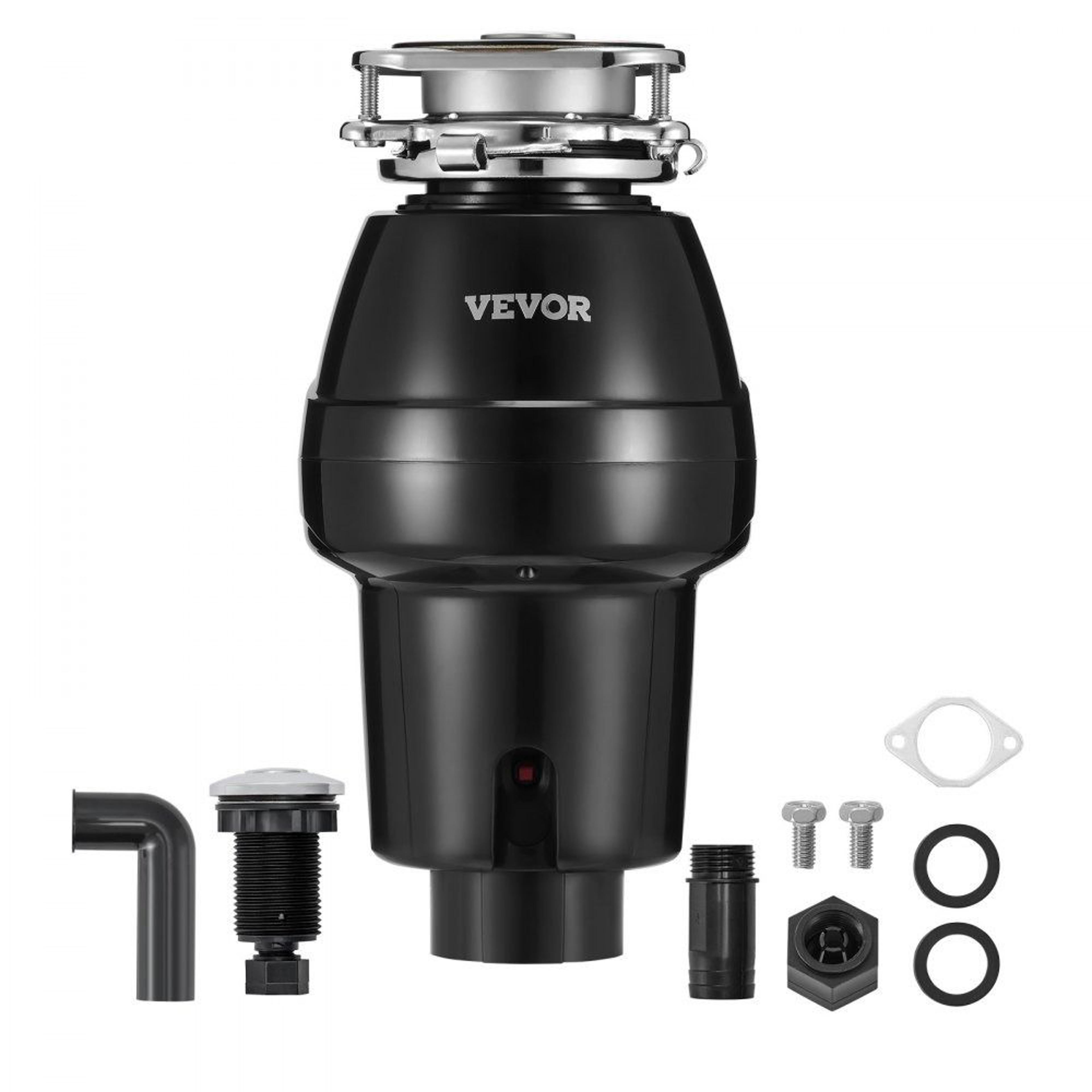 1/2 hp garbage disposal with 3450 rpm continuous feed and 3-bolt mount