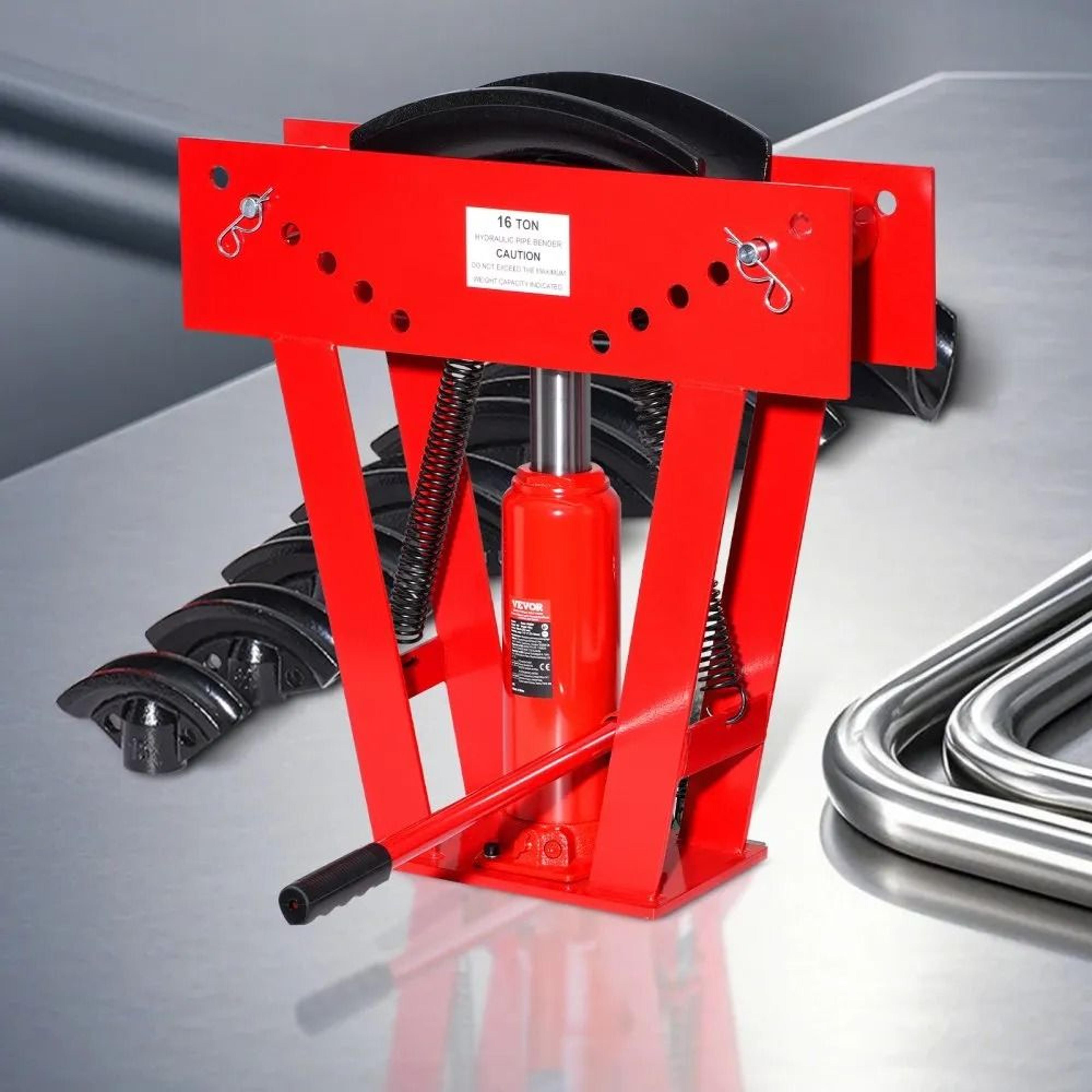 16 Ton Hydraulic Pipe Bender With 8 Dies And Adjustable Bending Rollers 6
