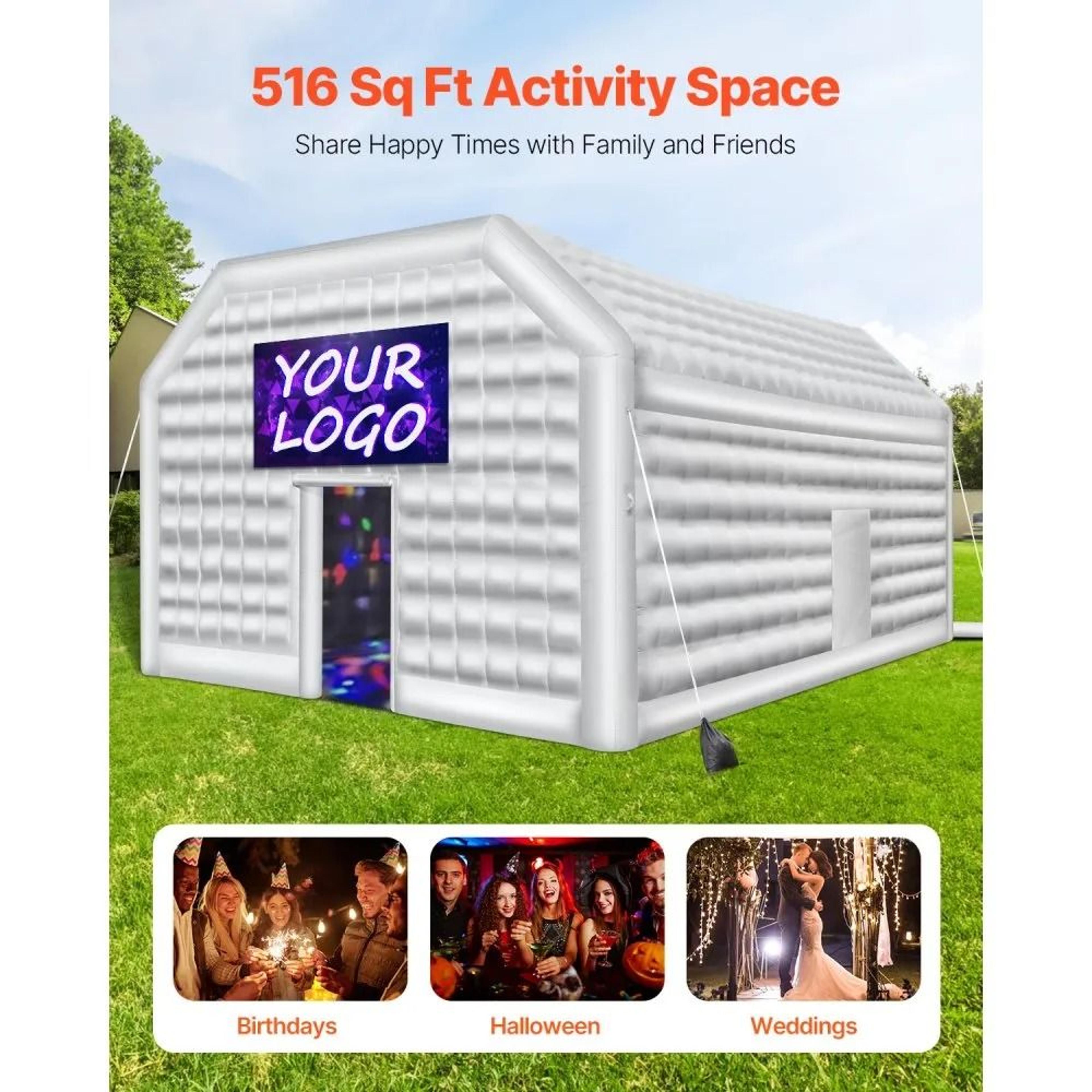 Inflatable Nightclub 263 X 197 X 131 Ft With 1100W Blower 4