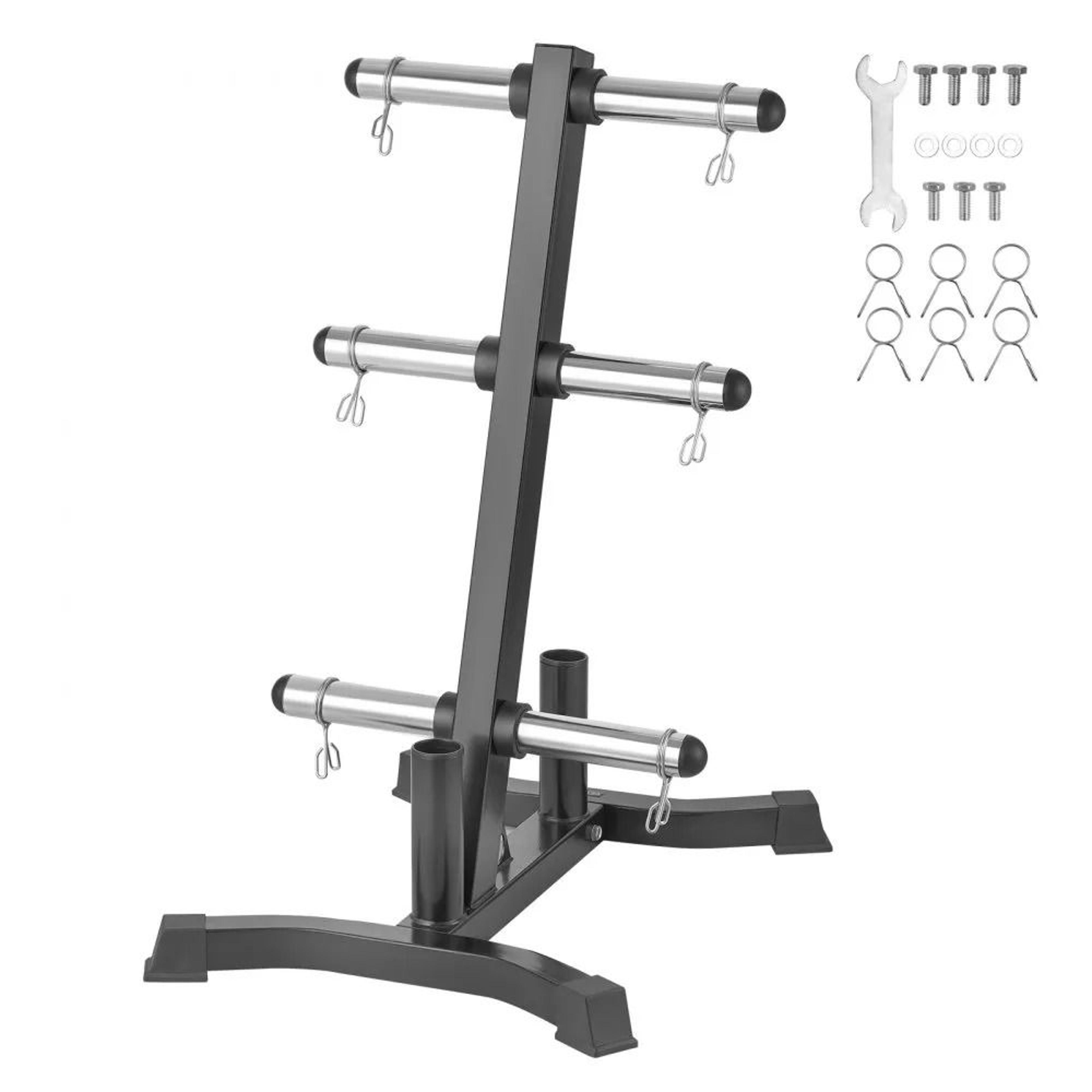 1000 lb weight plate rack for 2 inch plates with barbell and kettlebell storage