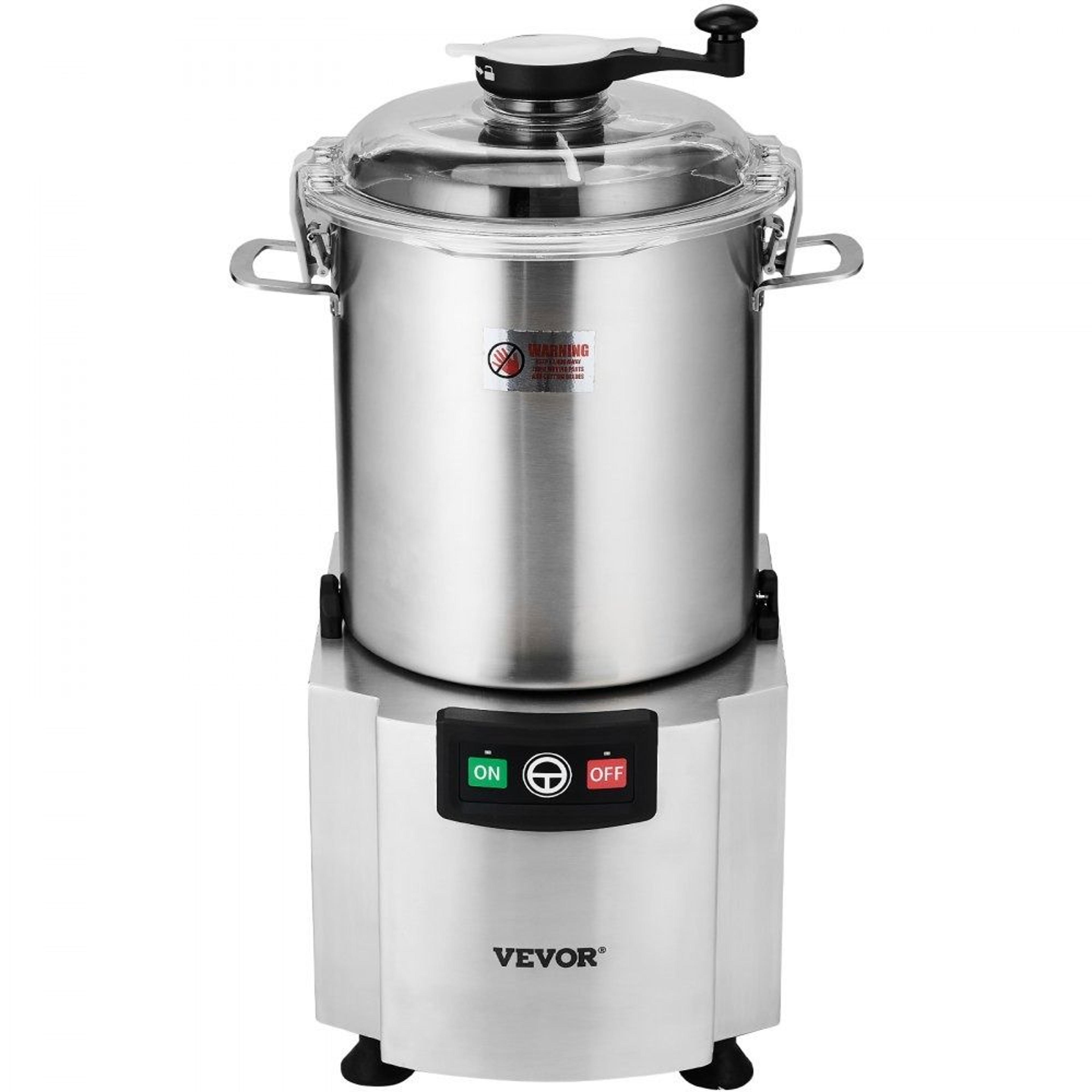 19 quart commercial food processor with stainless steel chopping bowl and s-curve blade