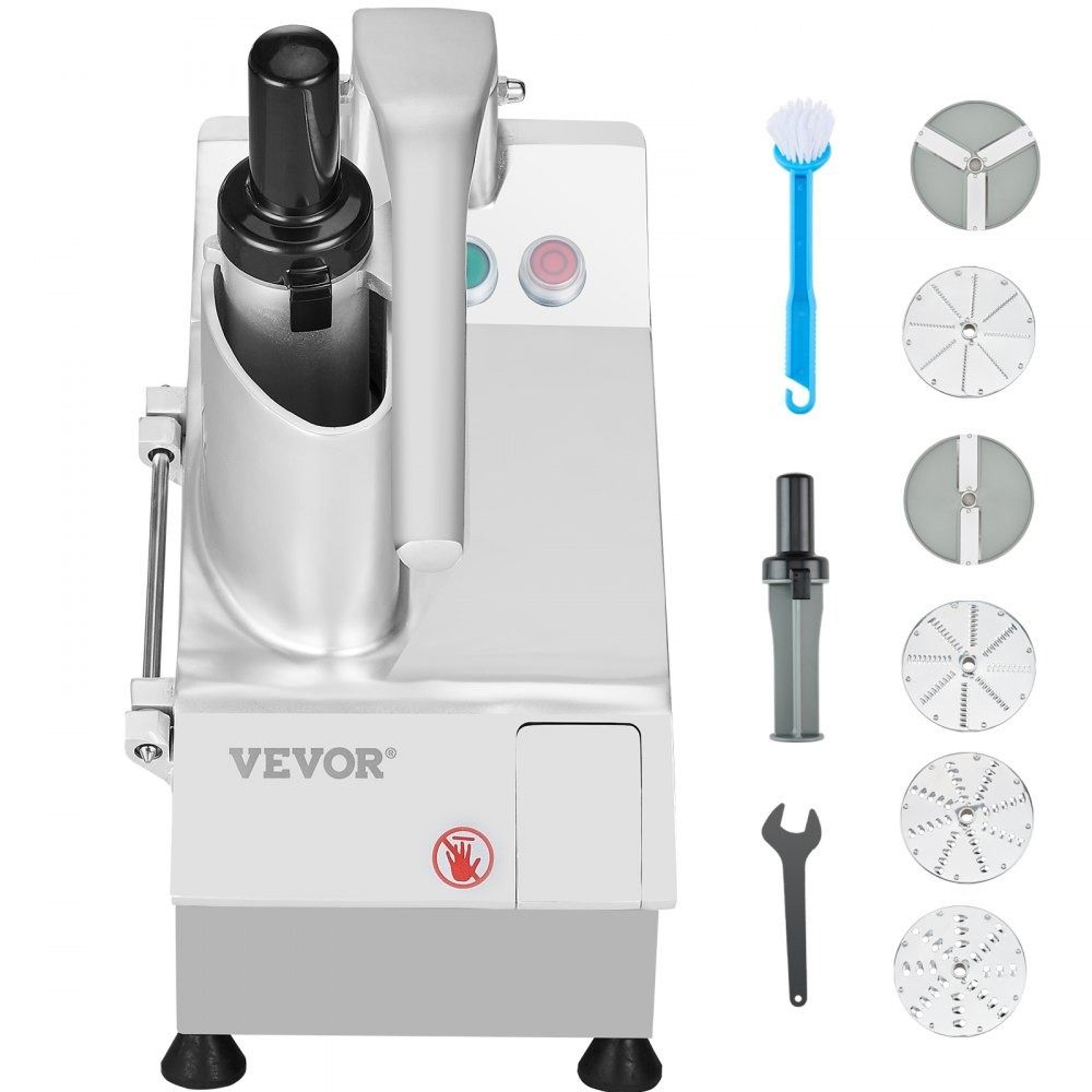 550w food processor vegetable chopper with 6 stainless steel slicing and shredding blades