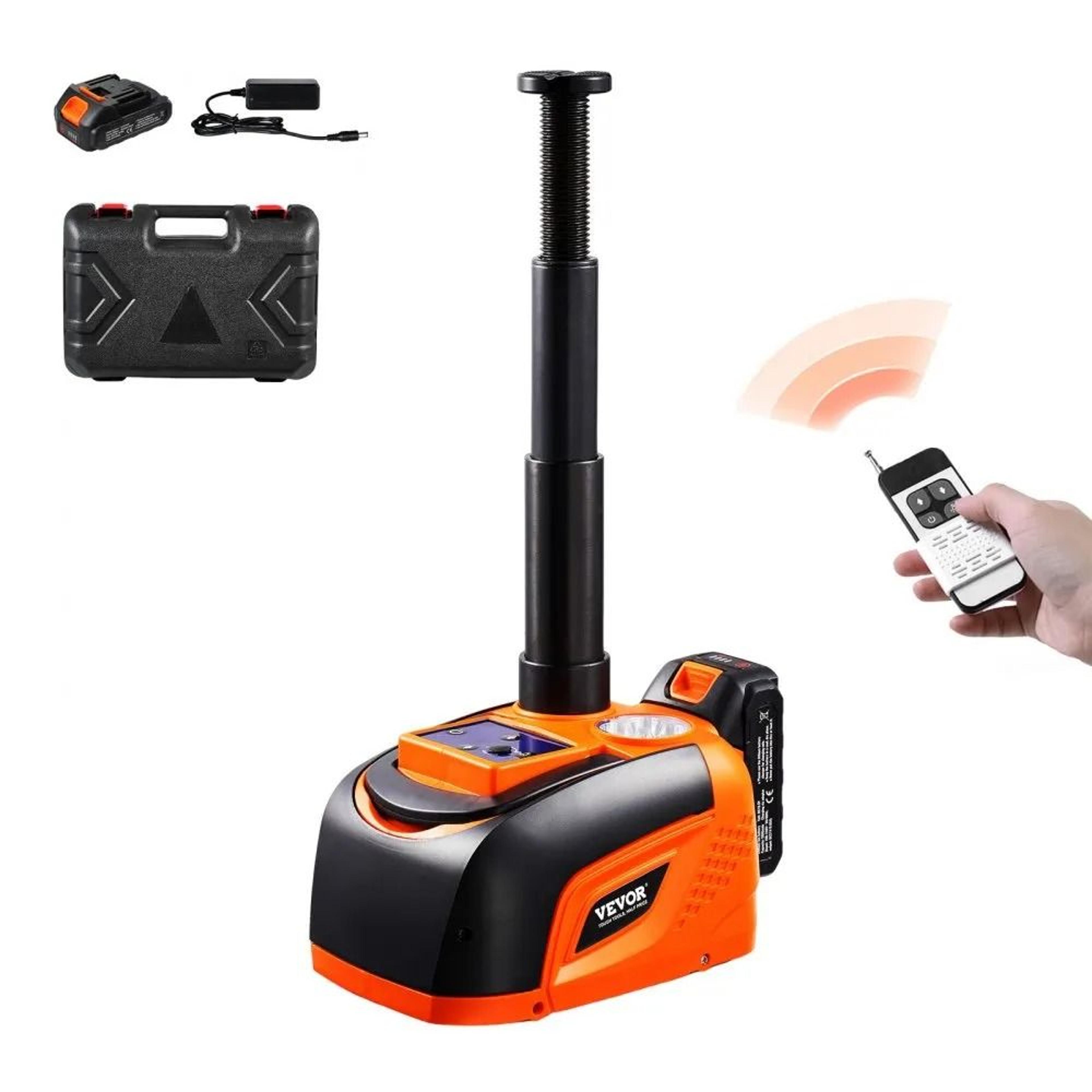 electric car jack 5 ton wireless remote led light portable tire change kit