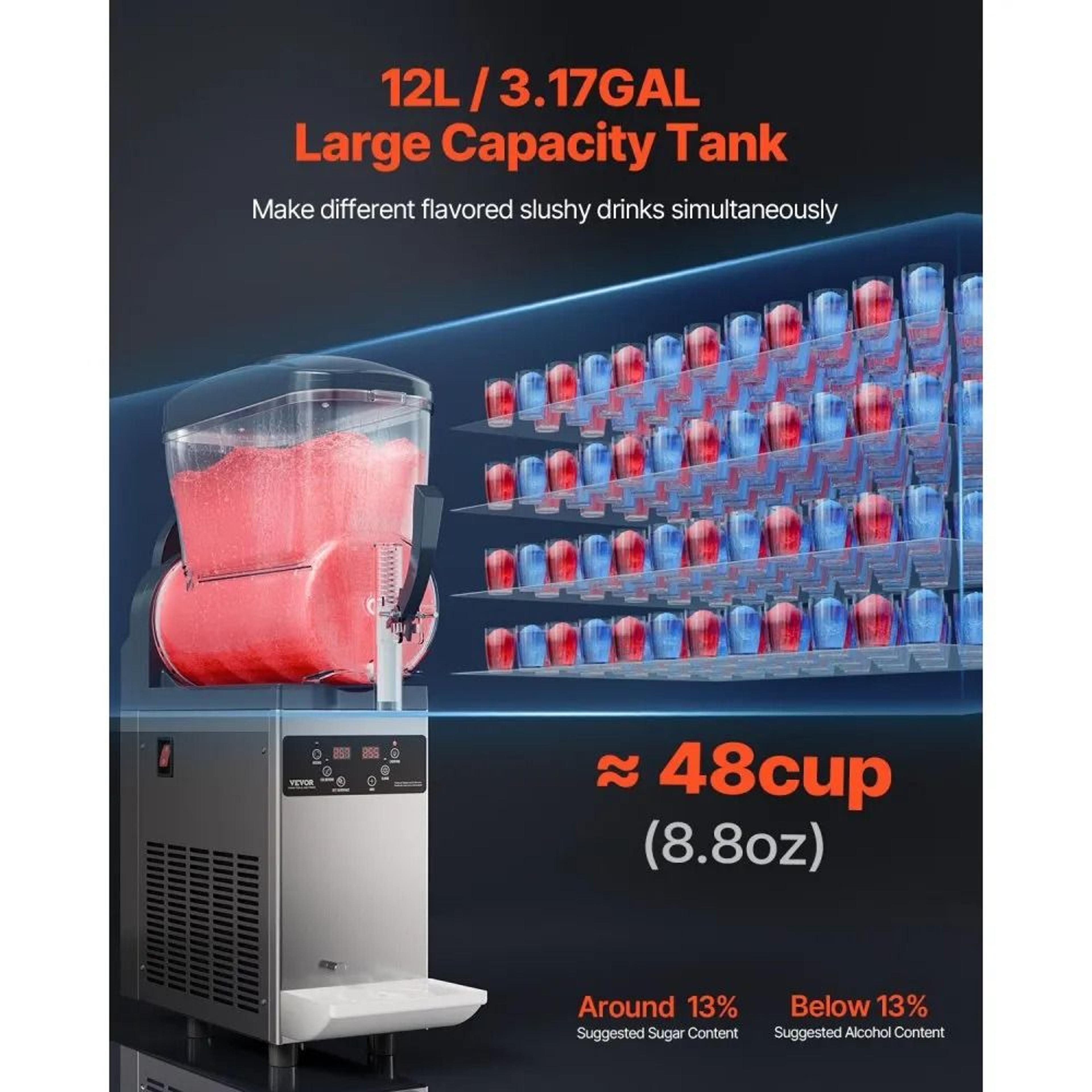 Commercial Slushy Machine With 12L Single Tank And Adjustable Temperature Control 2