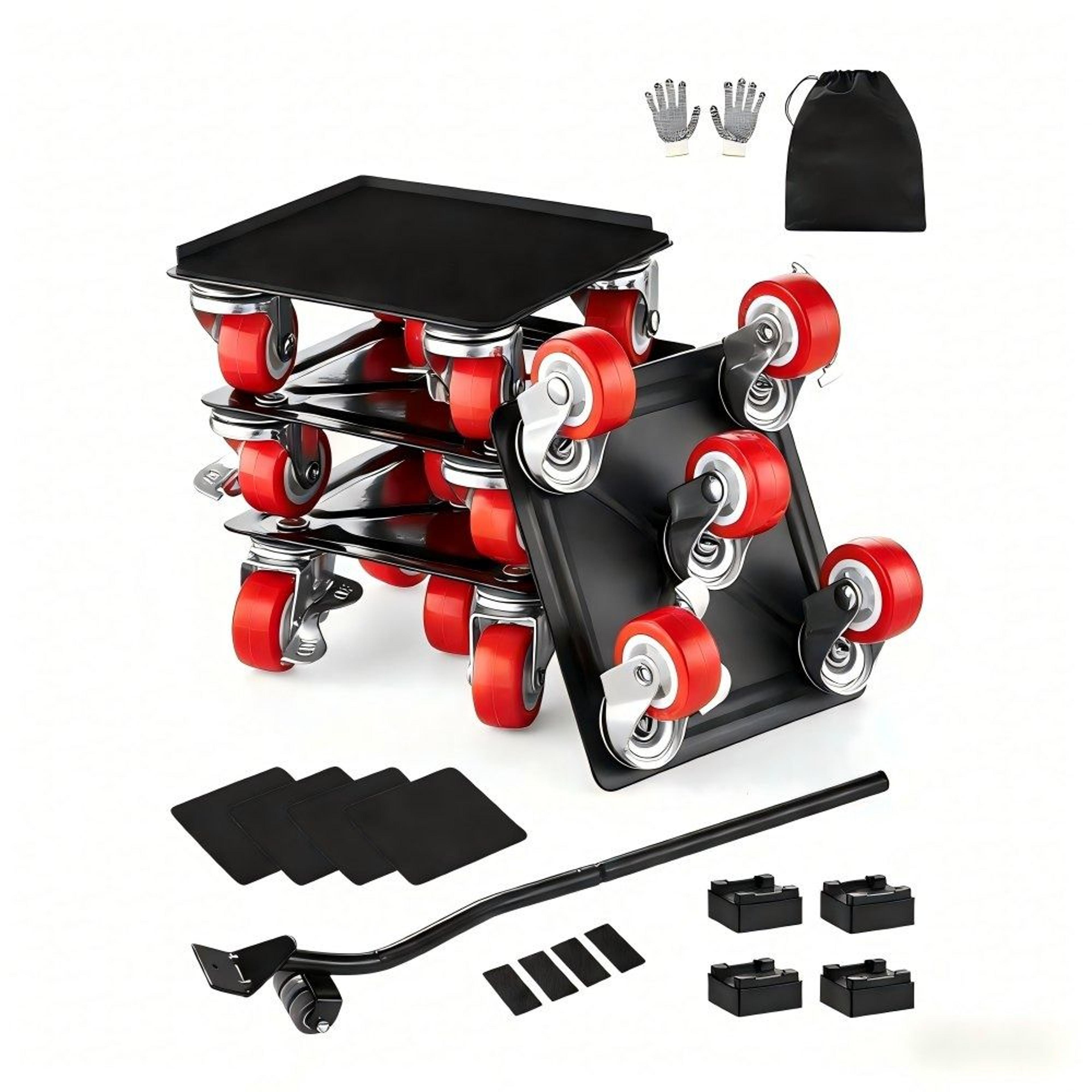heavy duty furniture dolly set with 1200 lb capacity and 360 degree swivel wheels