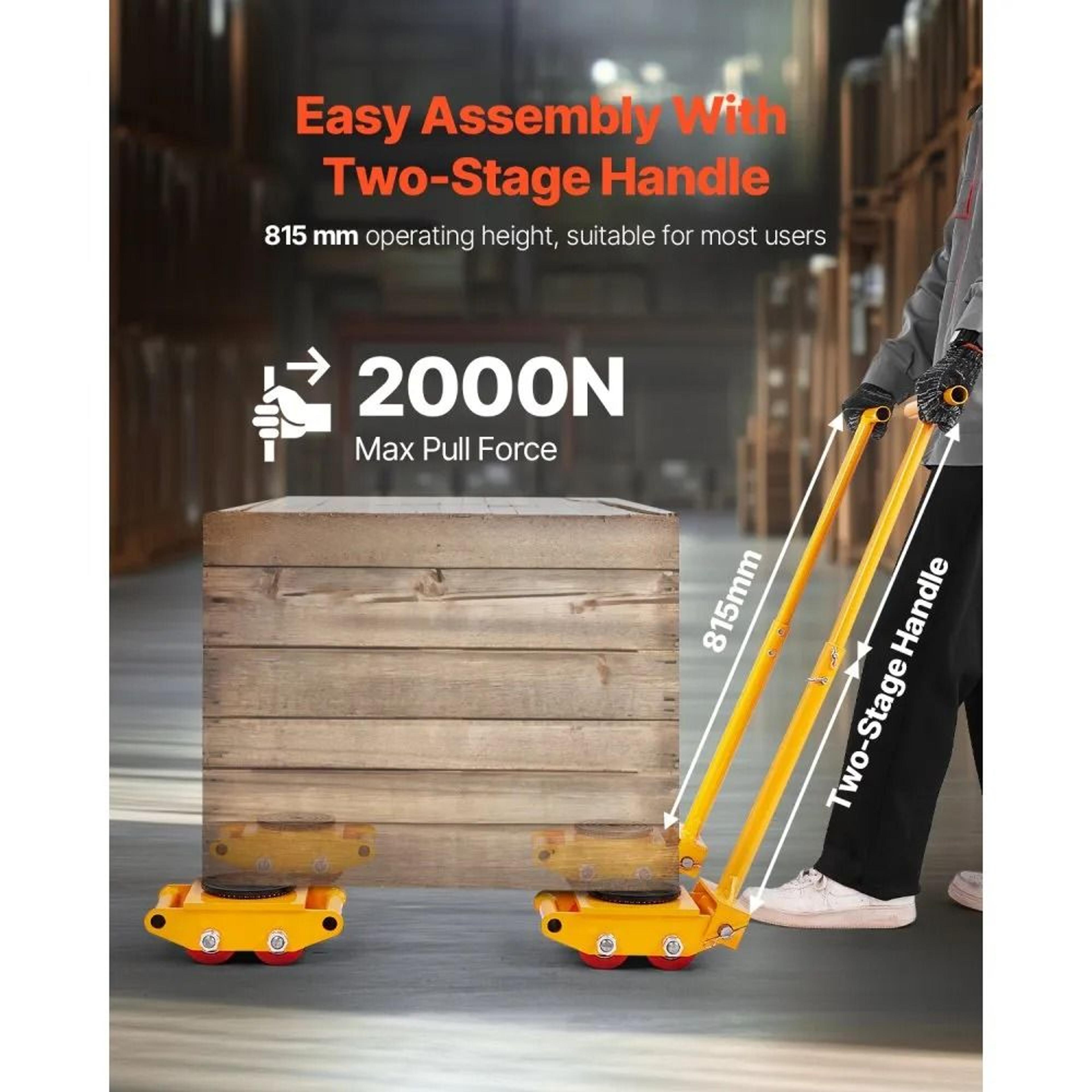 Heavy Duty Machinery Moving Skates 6 Ton Capacity With 360 Degree Rotating Caps 2