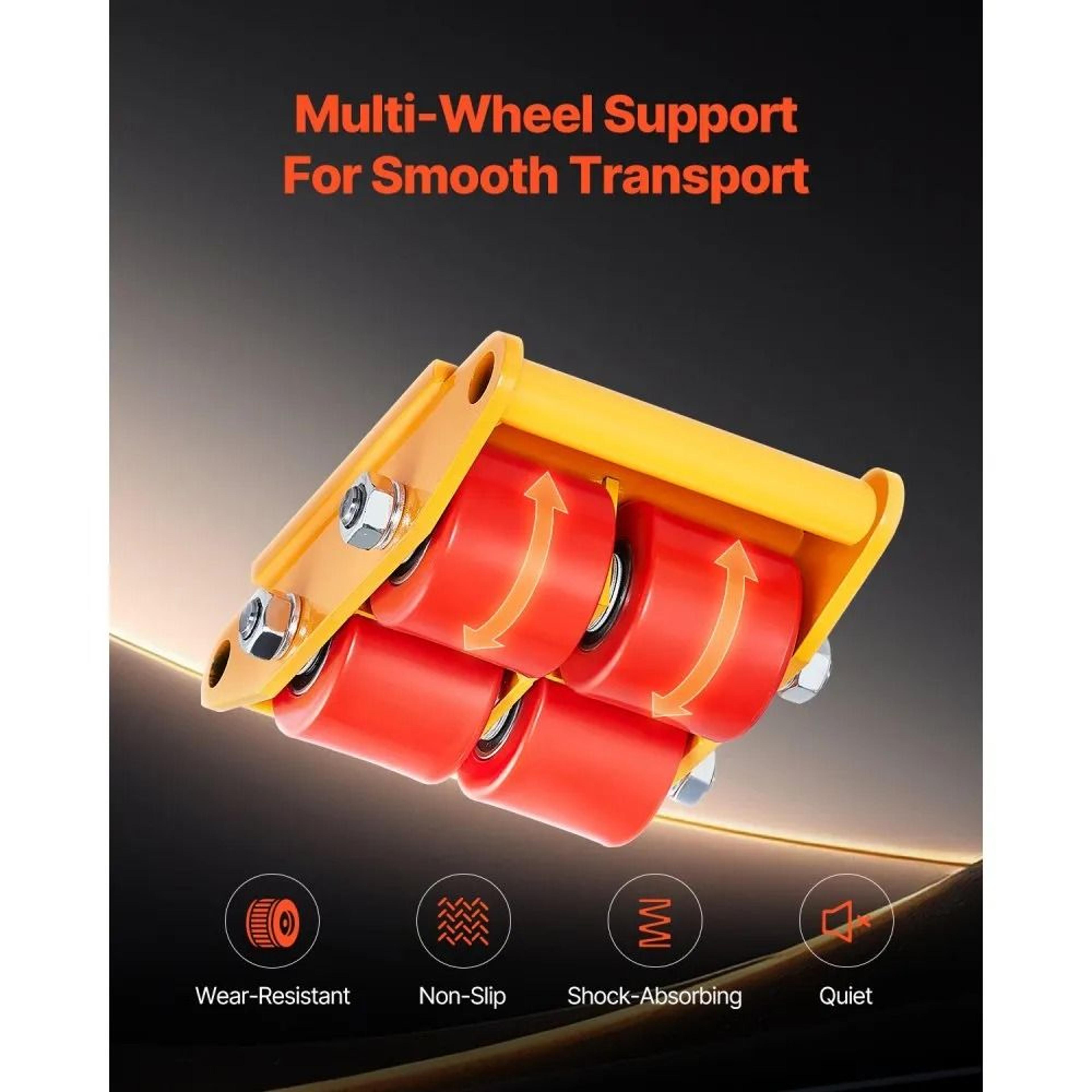 Heavy Duty Machinery Moving Skates 6 Ton Capacity With 360 Degree Rotating Caps 3