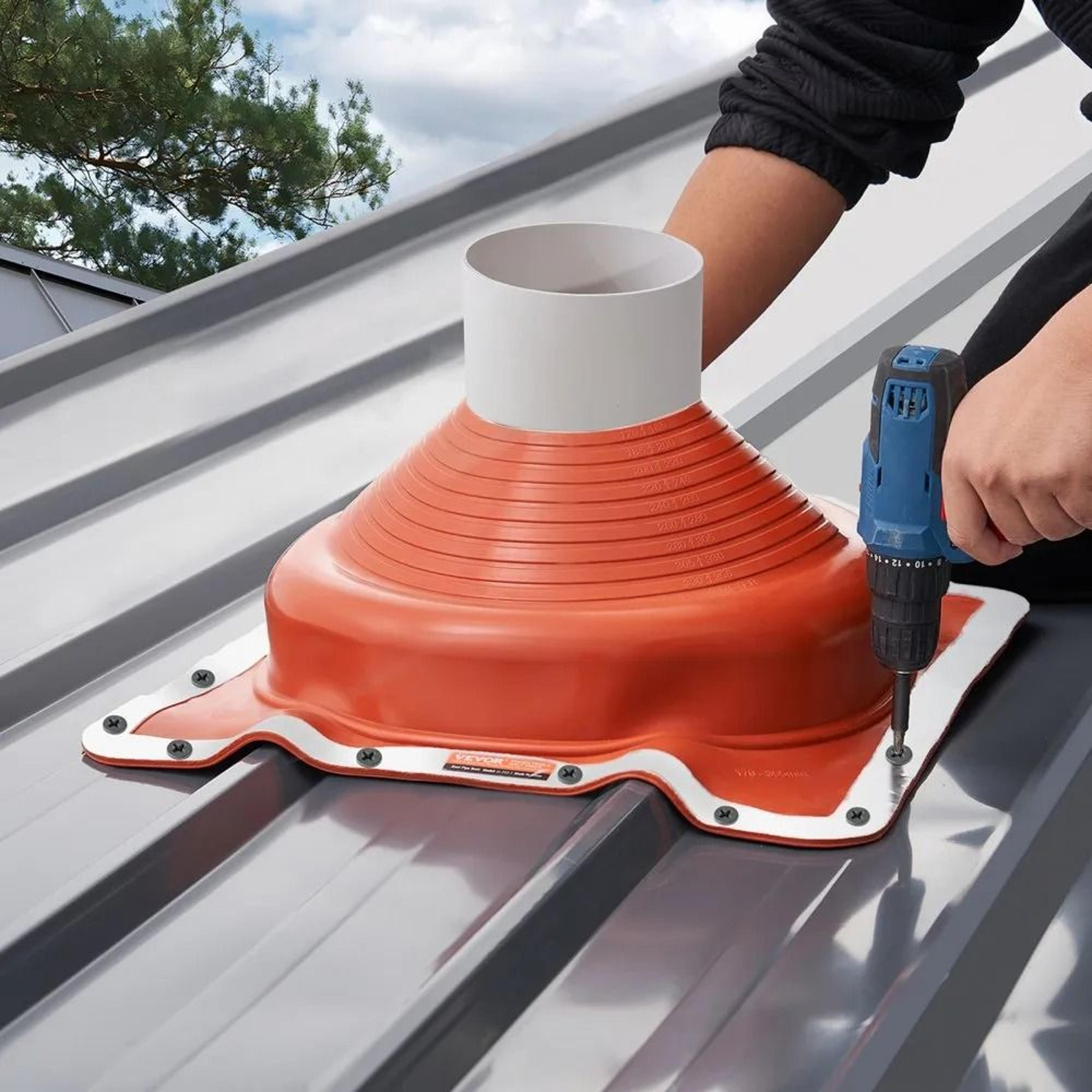 High Temp Silicone Roof Pipe Flashing Boots 2 Pack For 675 To 14 Inch Pipes 6