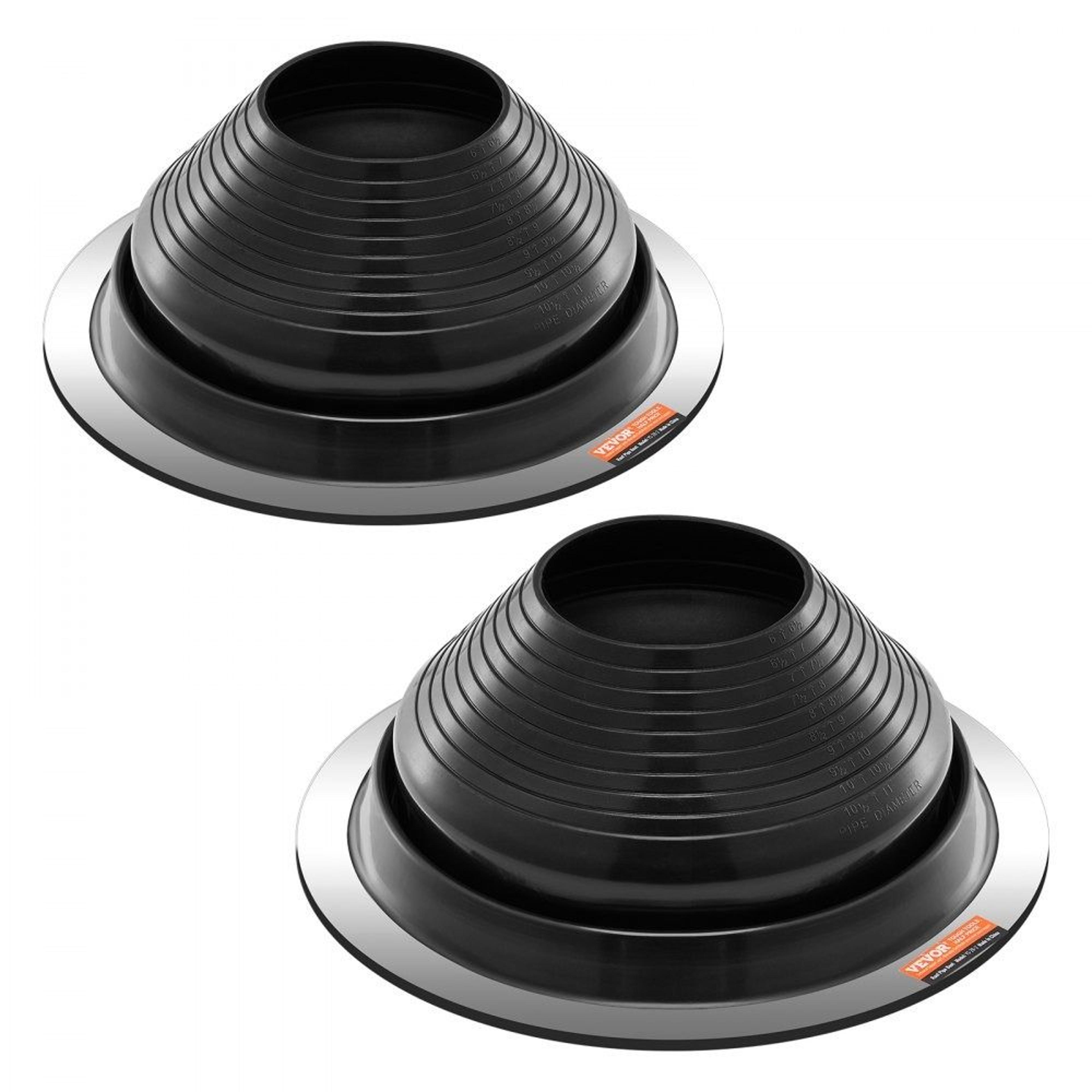 EPDM Roof Pipe Flashing Boots For 6 To 11 Inch Pipes With Flexible Aluminum Base 6