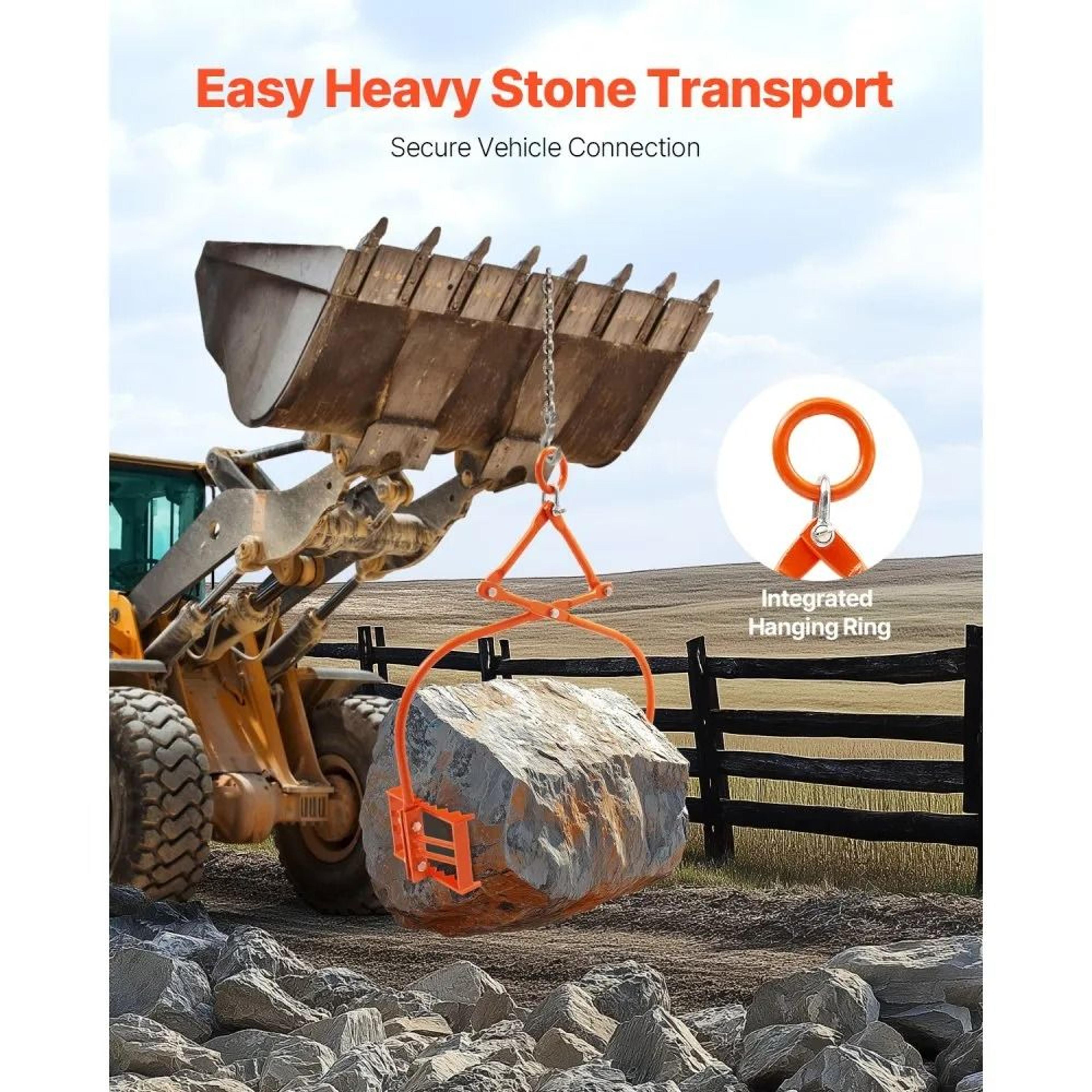 Heavy Duty Stone Lifting Tongs With 1100 Lb Static Capacity And 28 In Maximum Opening 2