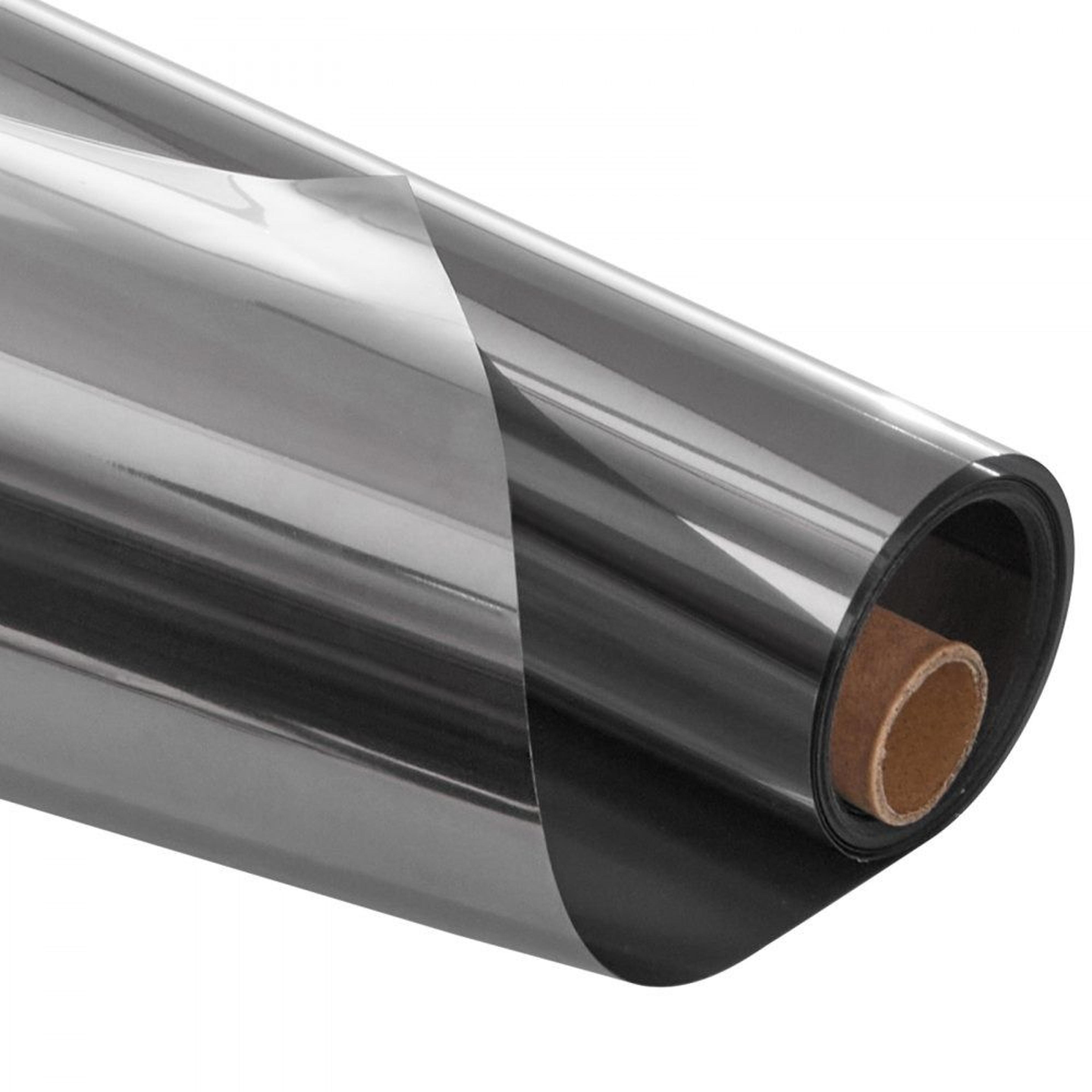 reflective daytime privacy window film static cling heat control black silver 35.4 in x 13.1 ft