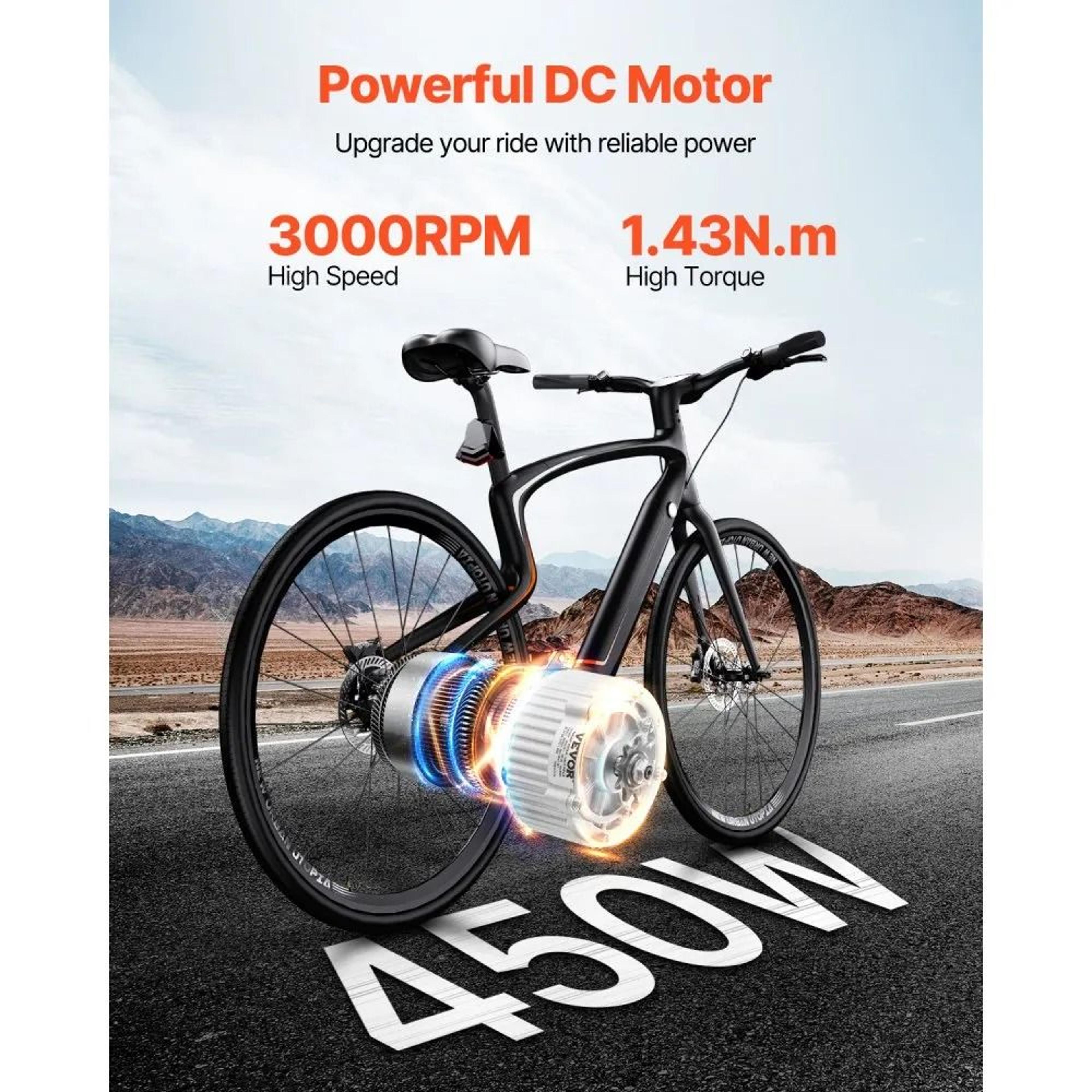 450W 36V Brushed DC Motor Kit With Speed Controller And Twist Grip Throttle 2