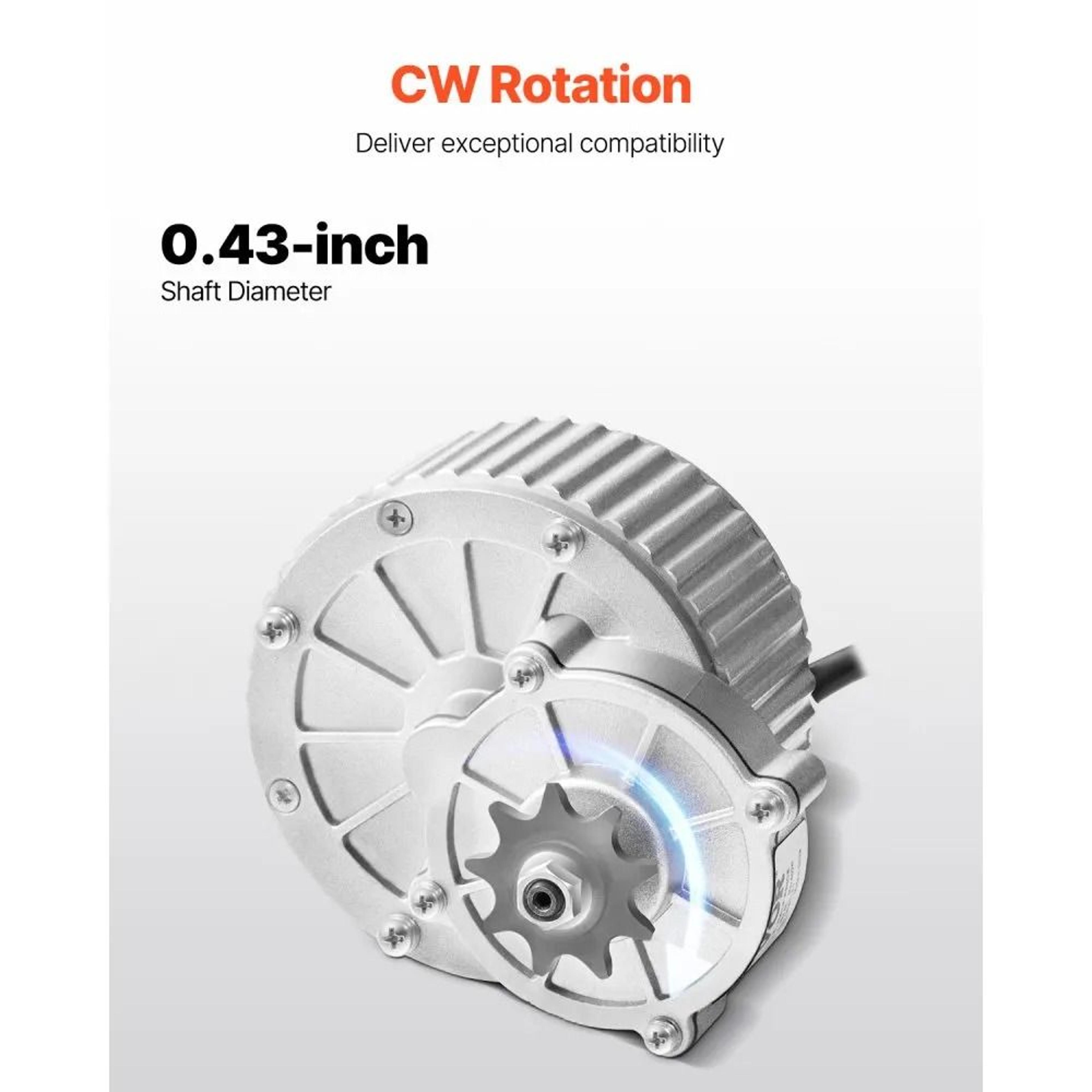 450W 36V Brushed DC Motor Kit With Speed Controller And Twist Grip Throttle 5