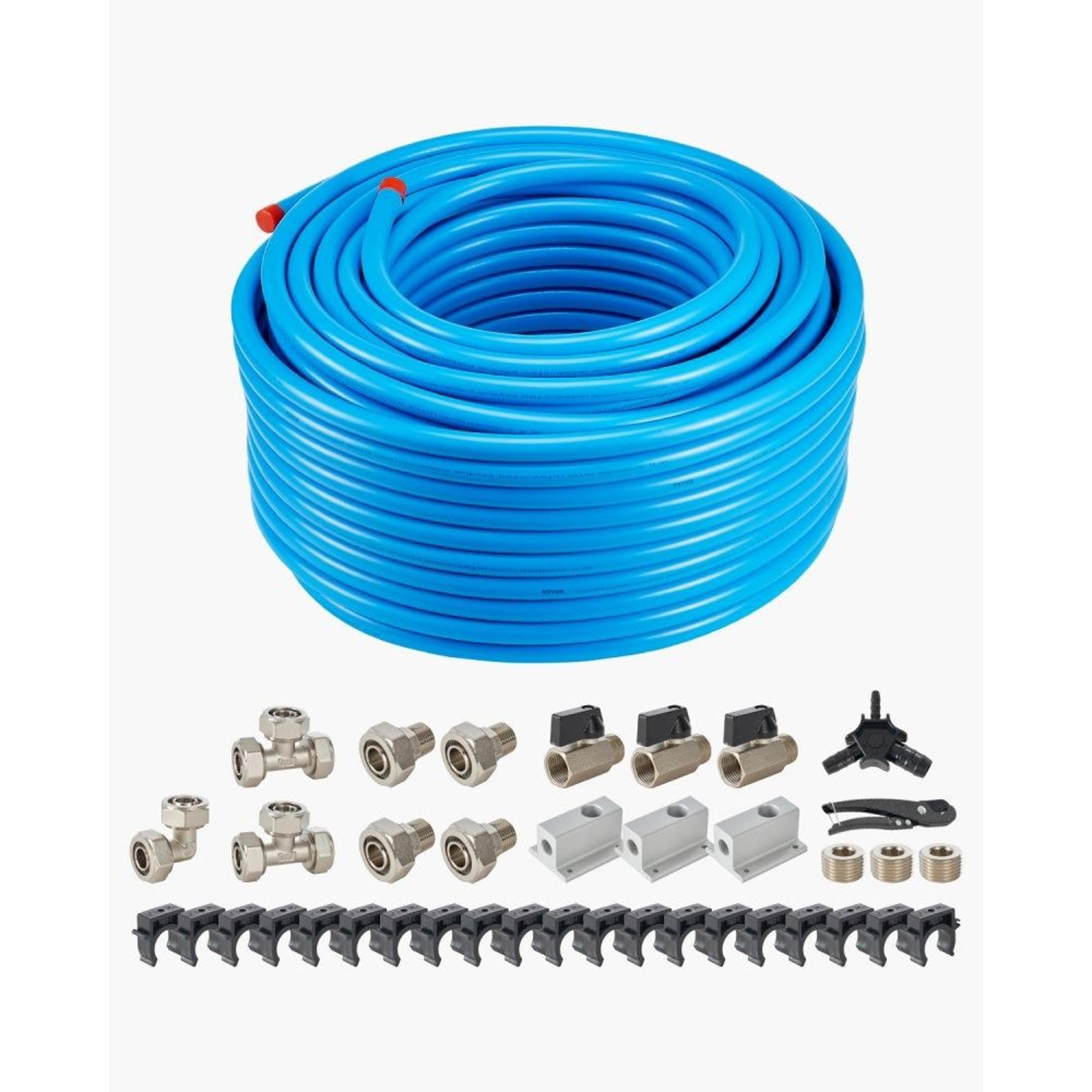 300 ft compressed air line kit with 3/4 inch hdpe aluminum tubing