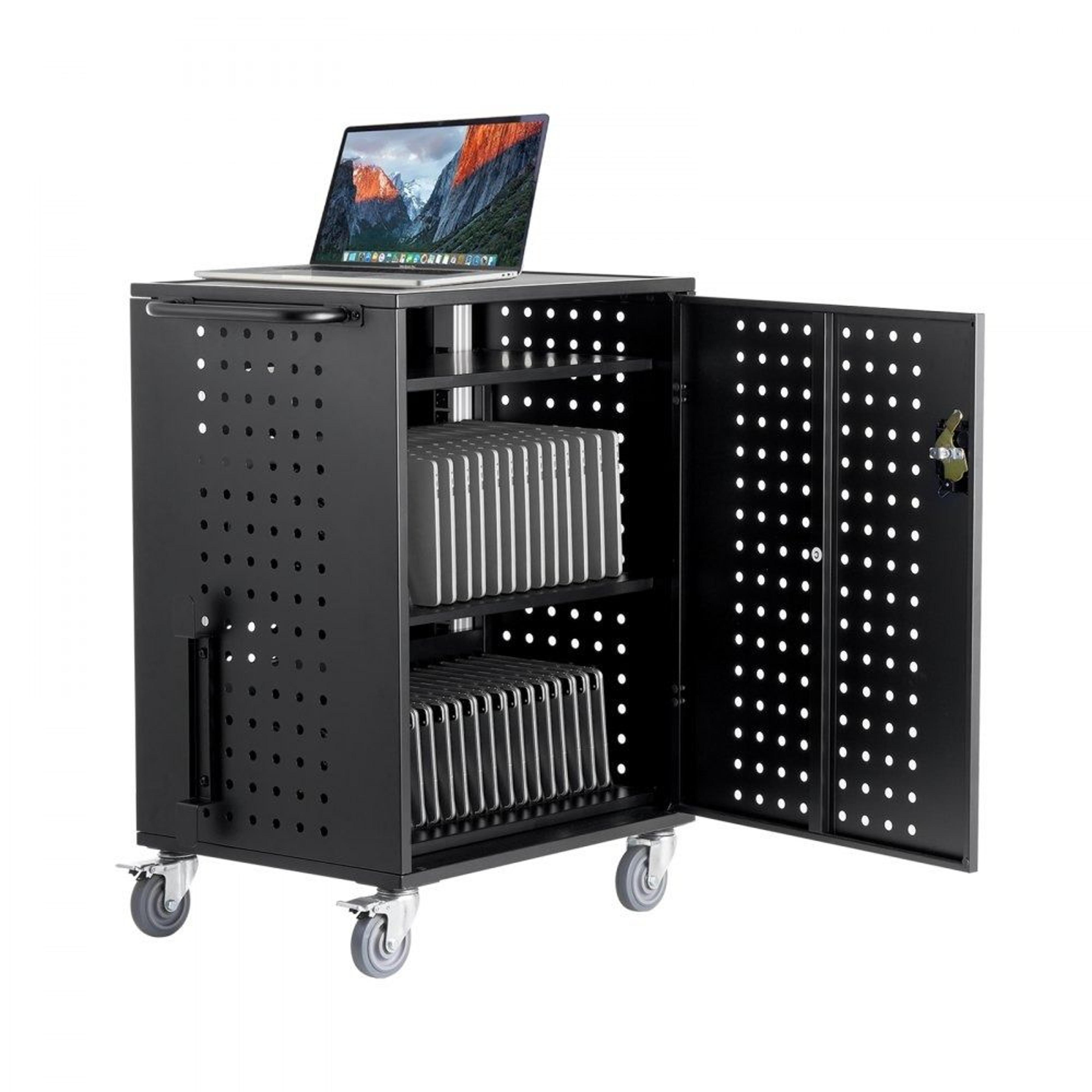 36 device mobile charging cart for laptops tablets and chromebooks up to 15.6 inches