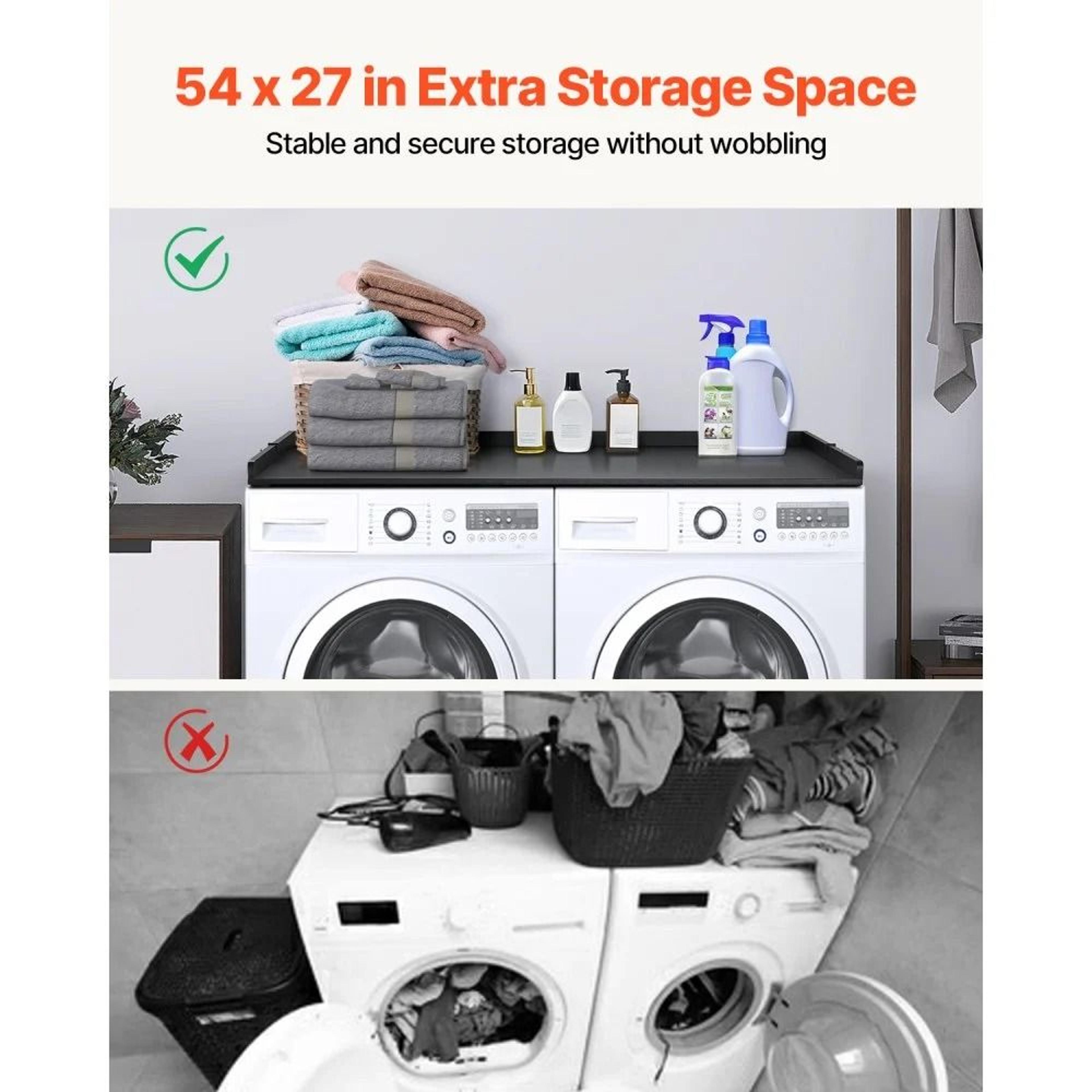 Washer Dryer Countertop With Side Hooks And AntiSlip Pads 5