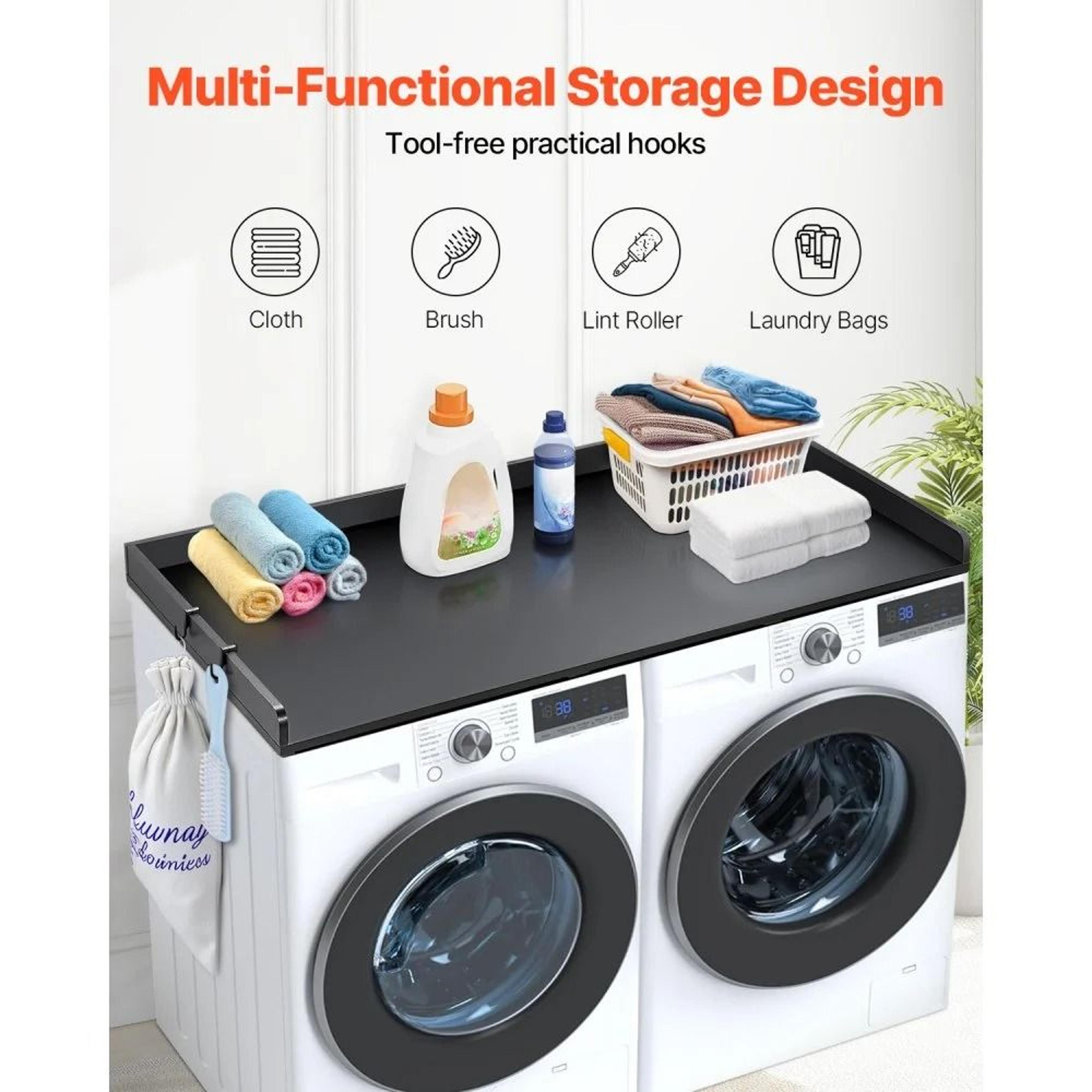 Washer Dryer Countertop With Side Hooks And AntiSlip Pads 1