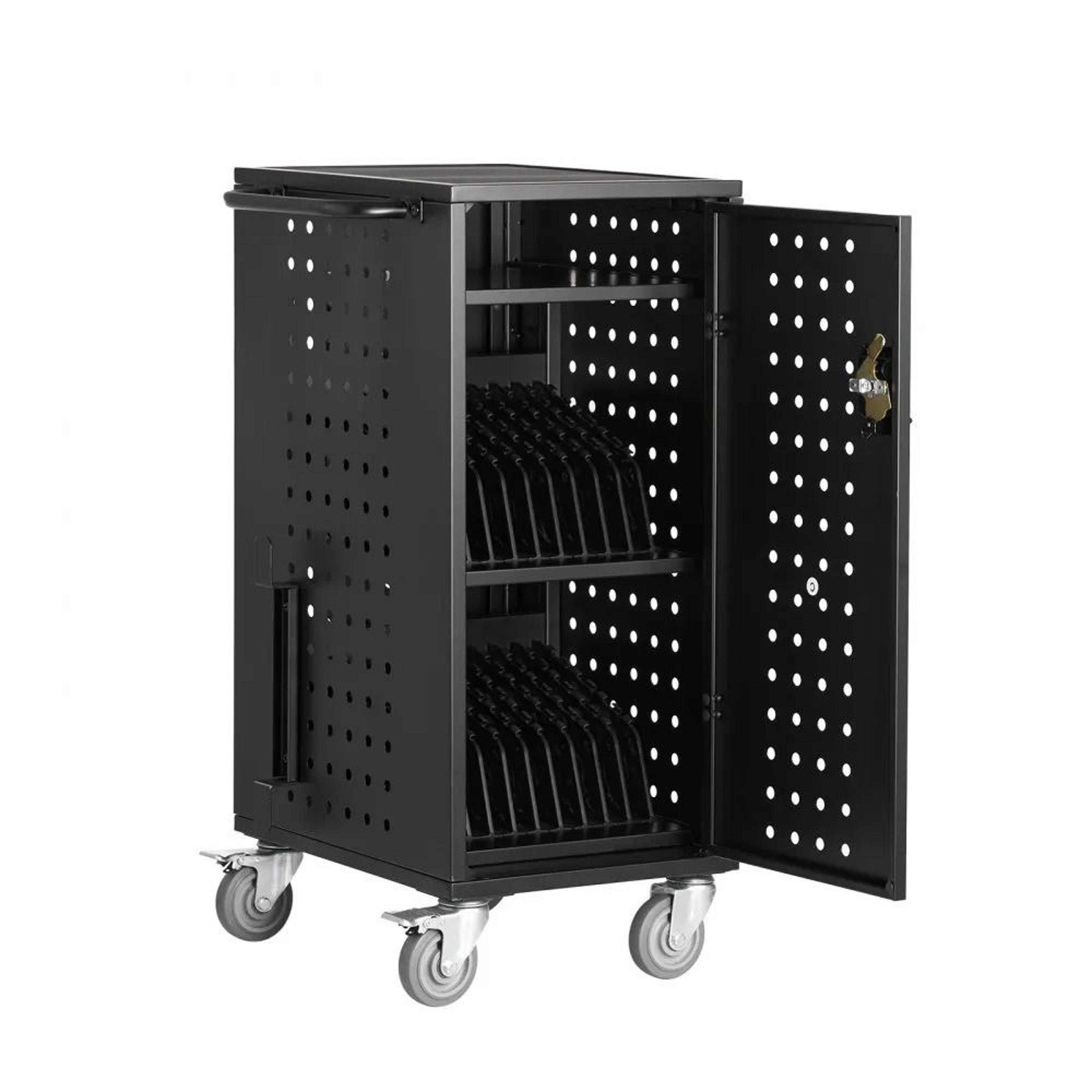 20 device mobile charging cart for laptops tablets and chromebooks up to 15.6 inches
