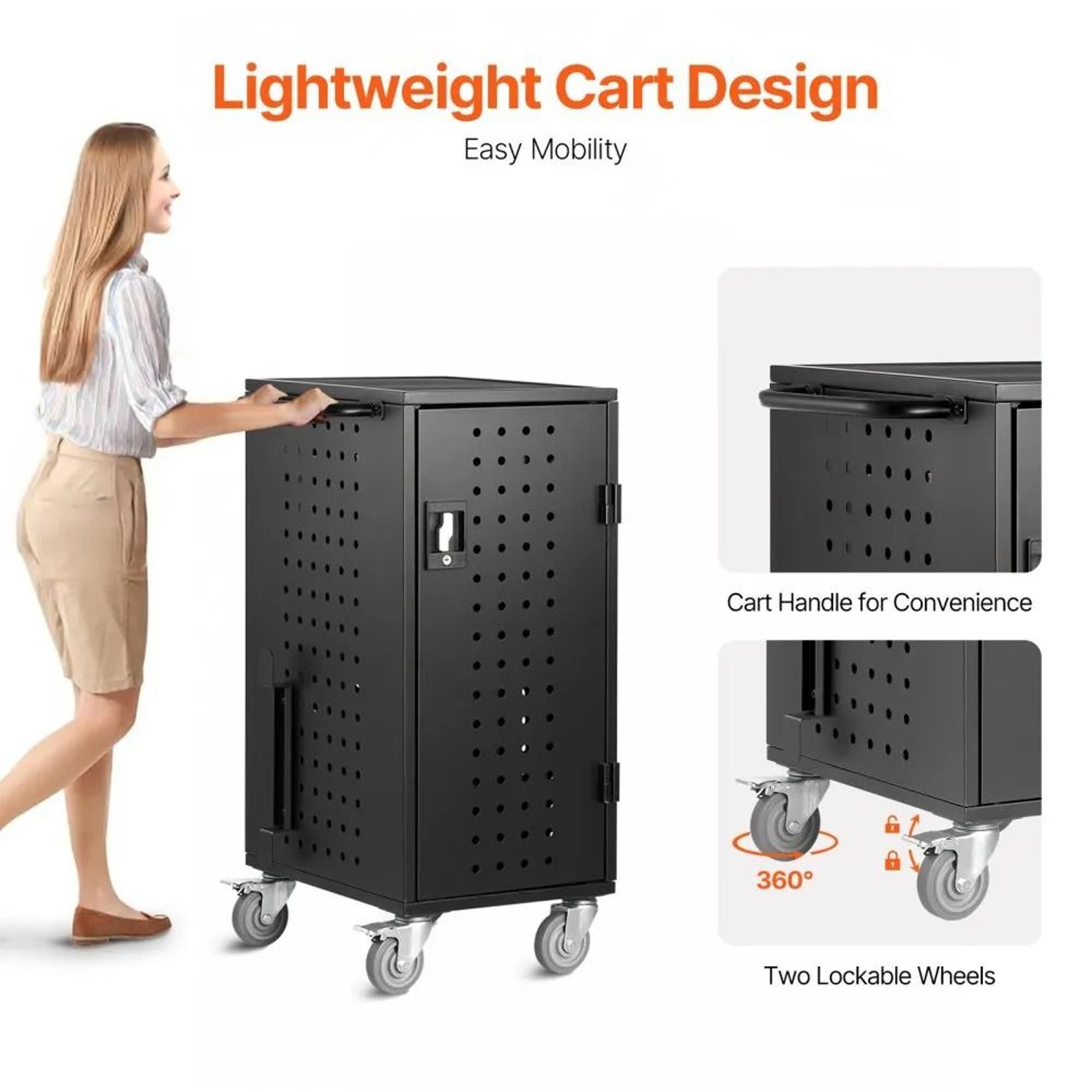 20 Device Mobile Charging Cart For Laptops Tablets And Chromebooks Up To 156 Inches 2