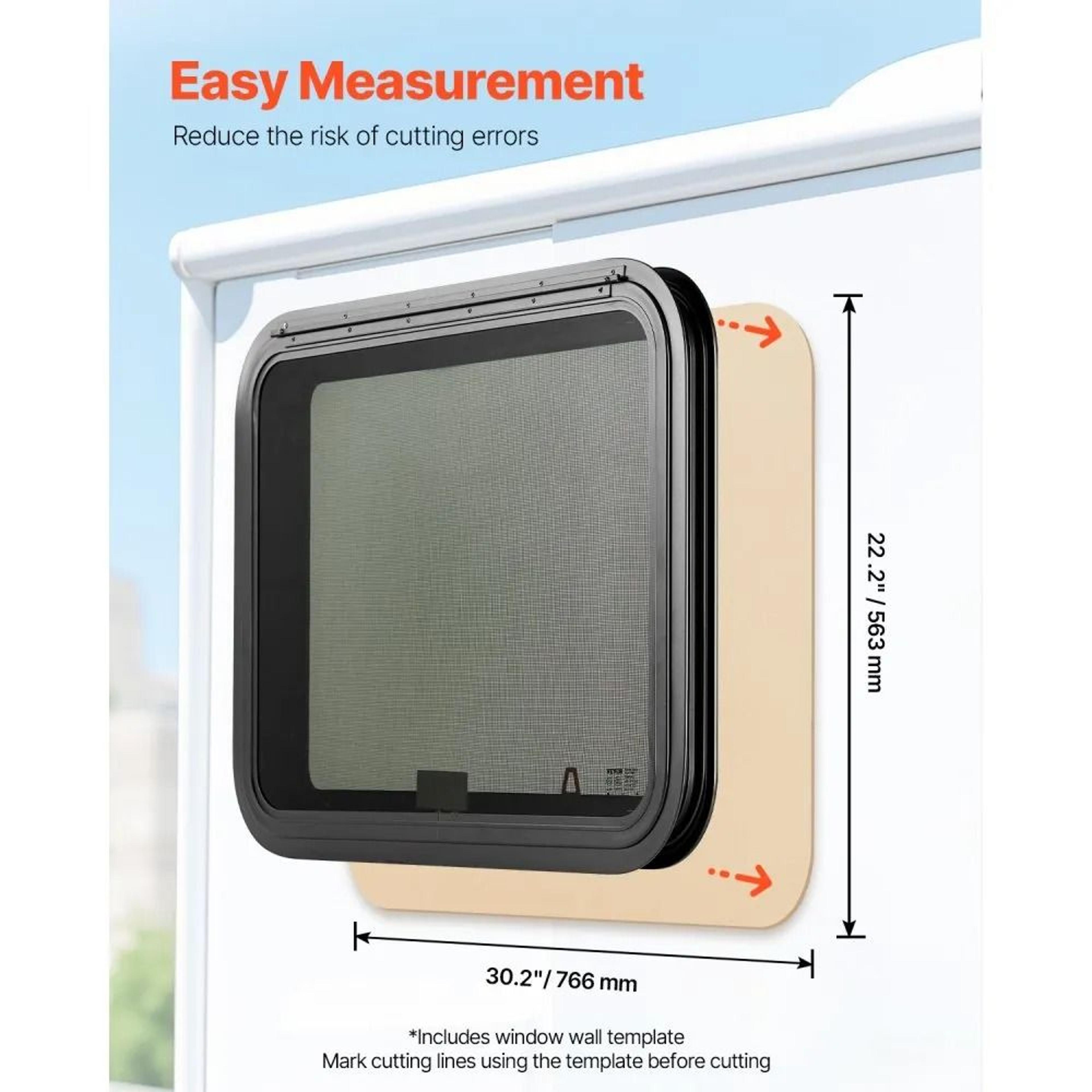 30 X 22 Inch Tinted RV Exit Window With Screen And Aluminum Frame 5