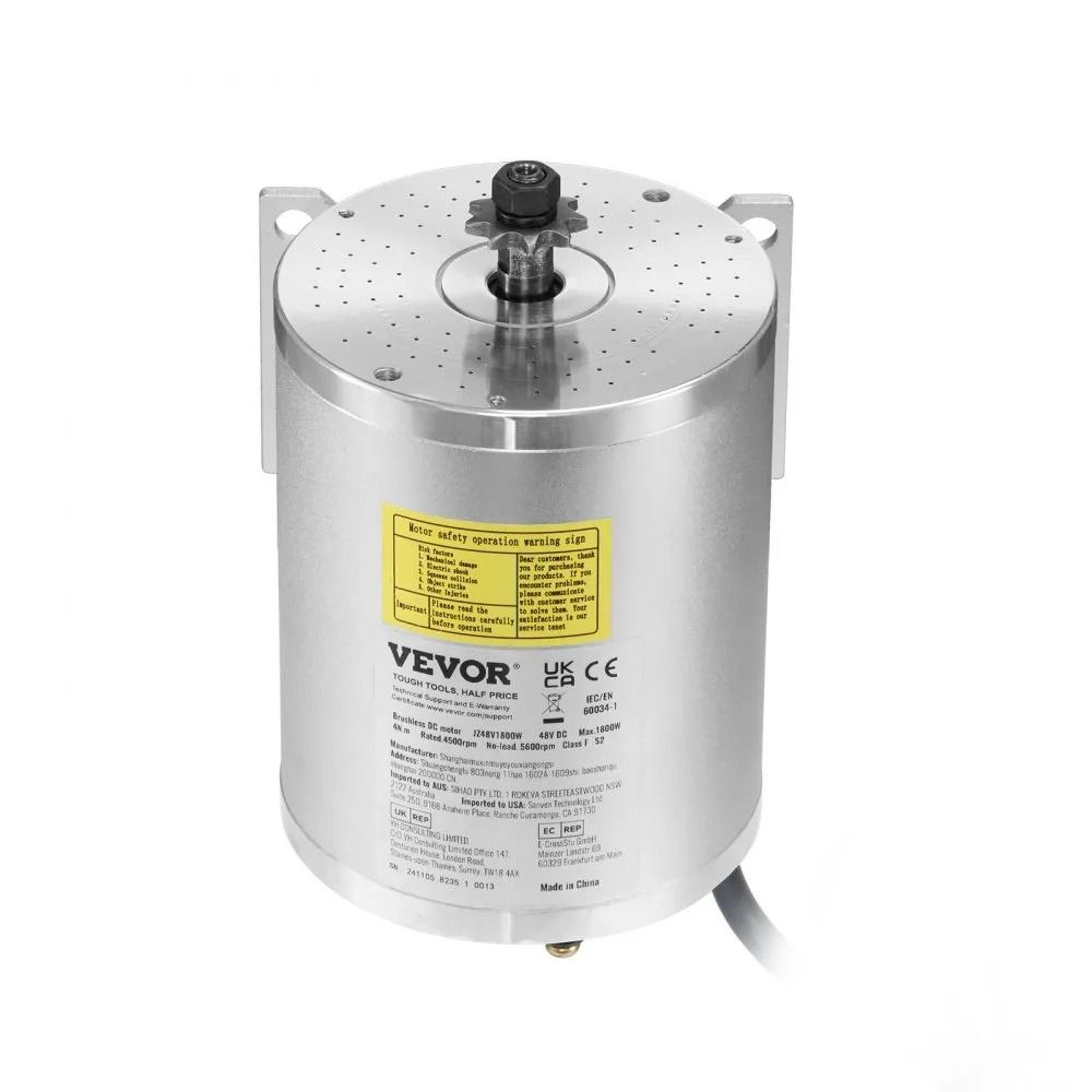 1800W 48V Electric Brushless DC Motor Kit With Upgraded Controller And Throttle Grip 5