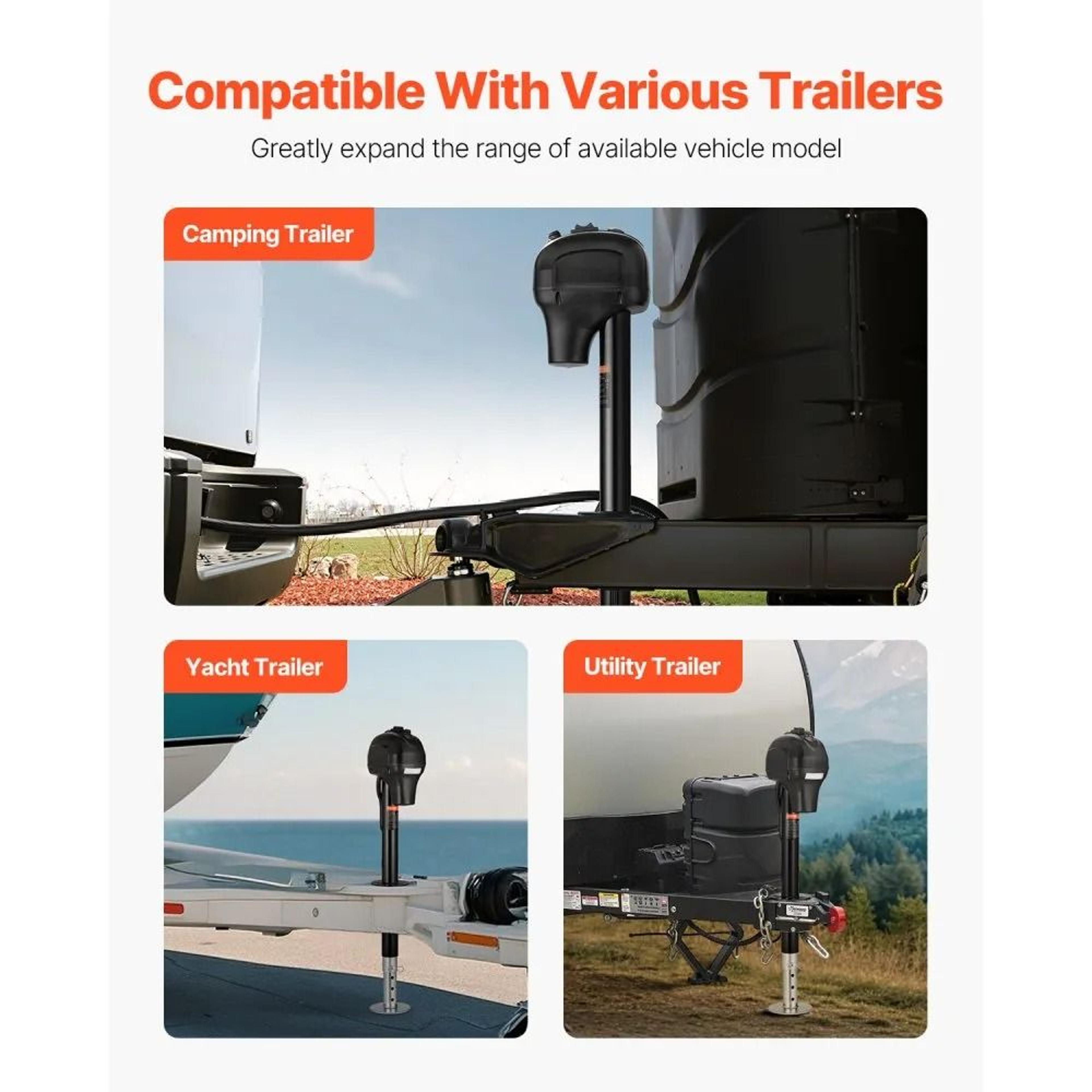 3500 Lb Electric Trailer Jack With 7Pin Connector And LED Light 4