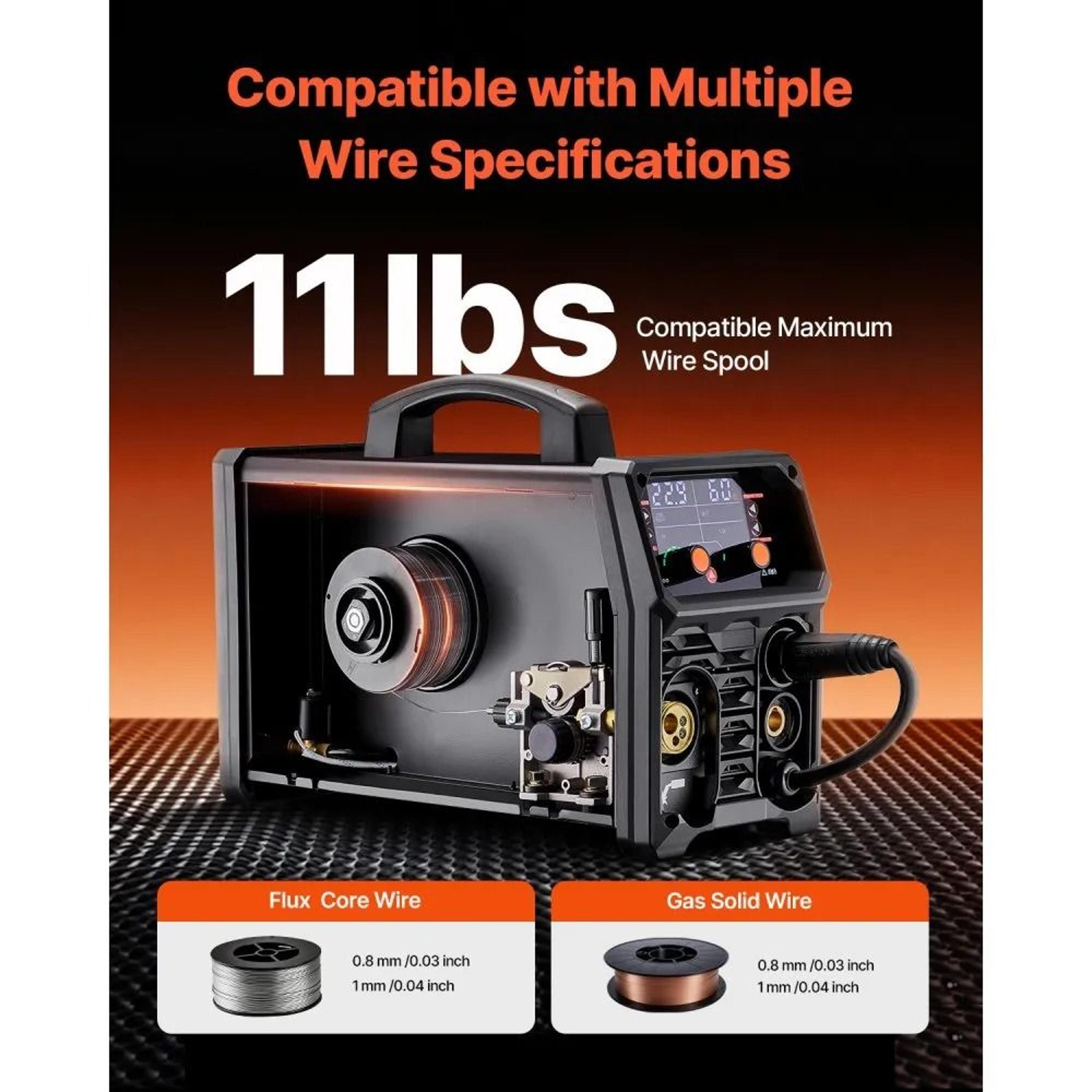 200A 4in1 MIG Welder With Synergic Control And 110V220V Dual Voltage 2