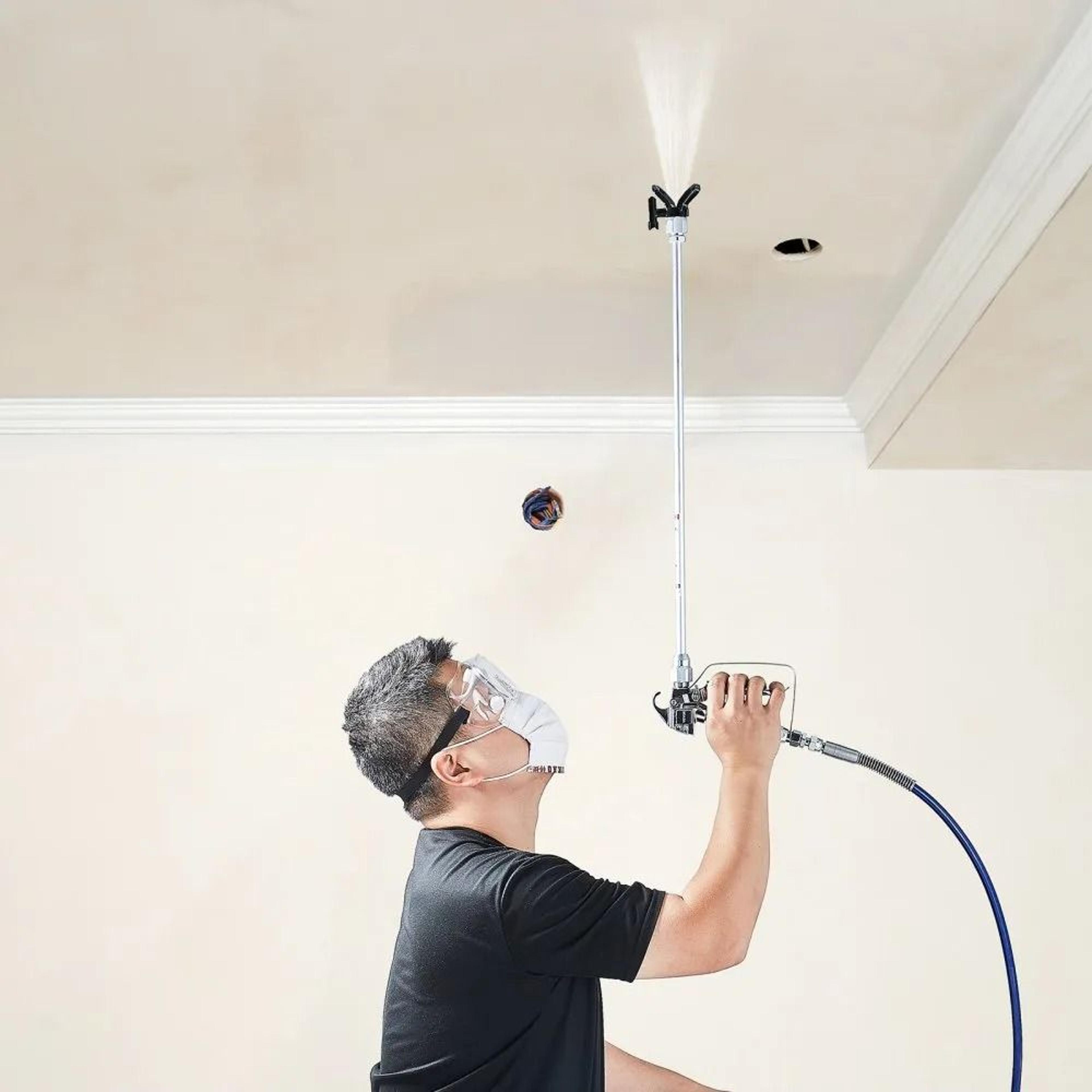 3600 PSI Airless Paint Spray Gun And Hose Kit With 5 Spray Tips And Extension Rods 6