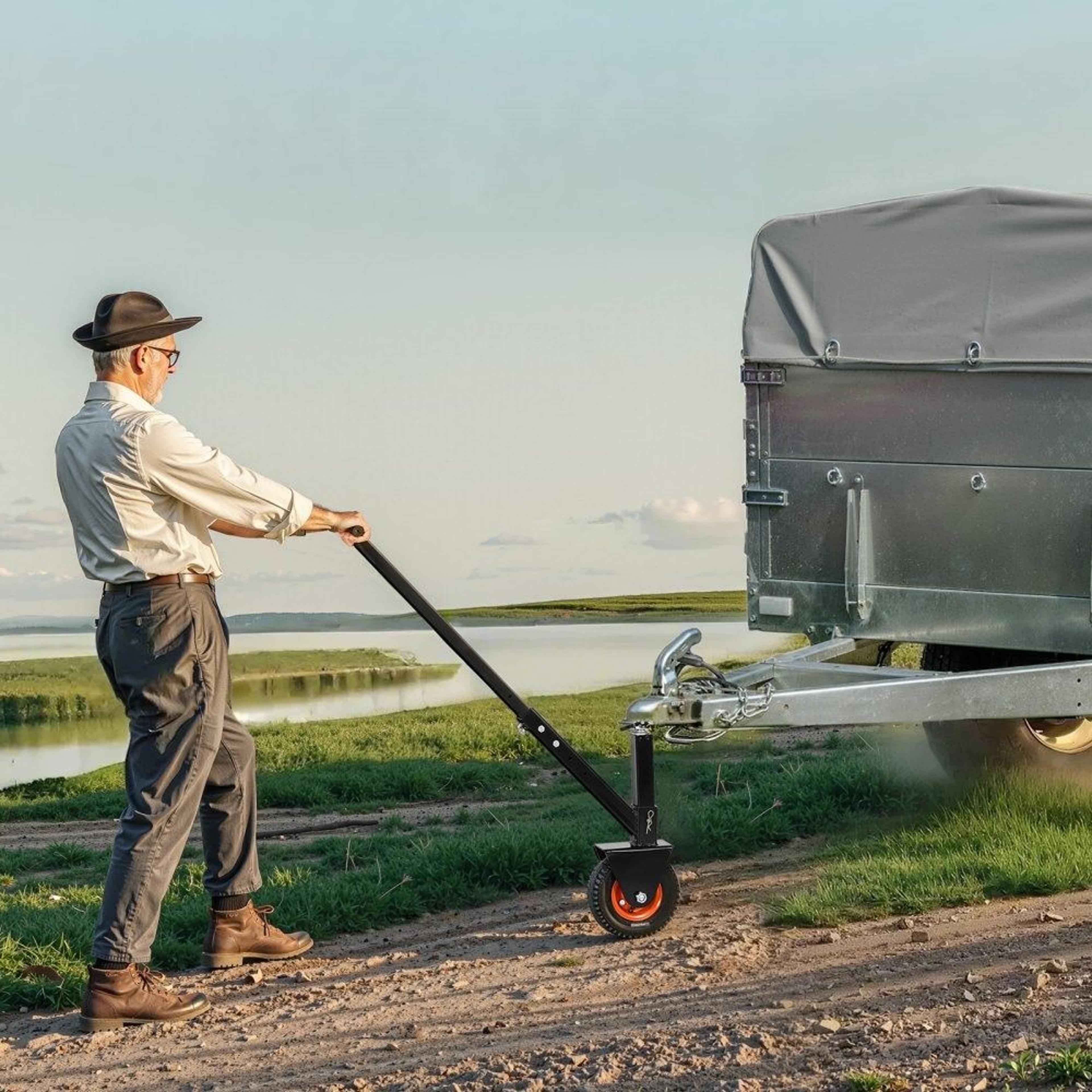 Adjustable Trailer Dolly With 300 Lb Tongue Weight Capacity And 85 Inch Pneumatic Tire 6