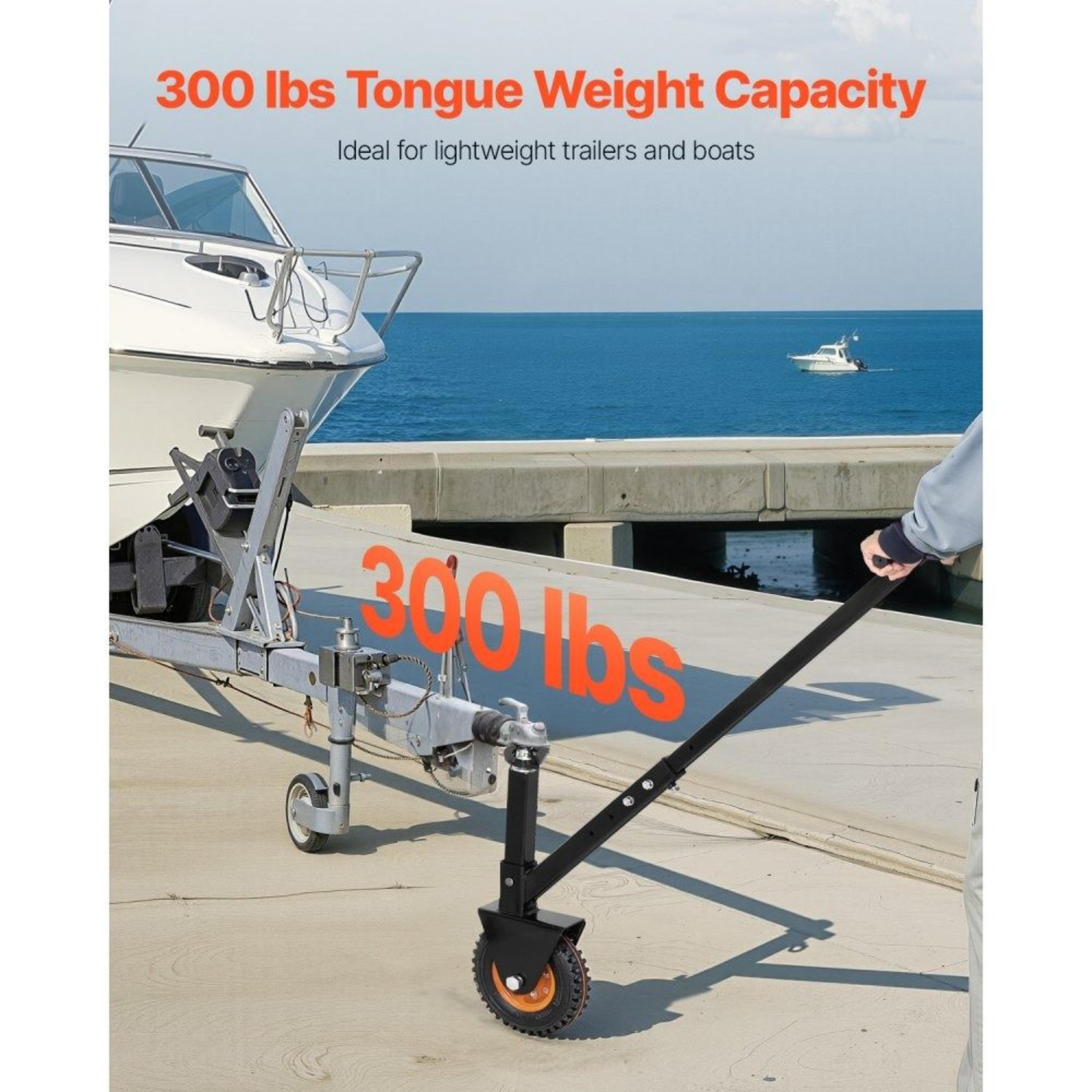Adjustable Trailer Dolly With 300 Lb Tongue Weight Capacity And 85 Inch Pneumatic Tire 1