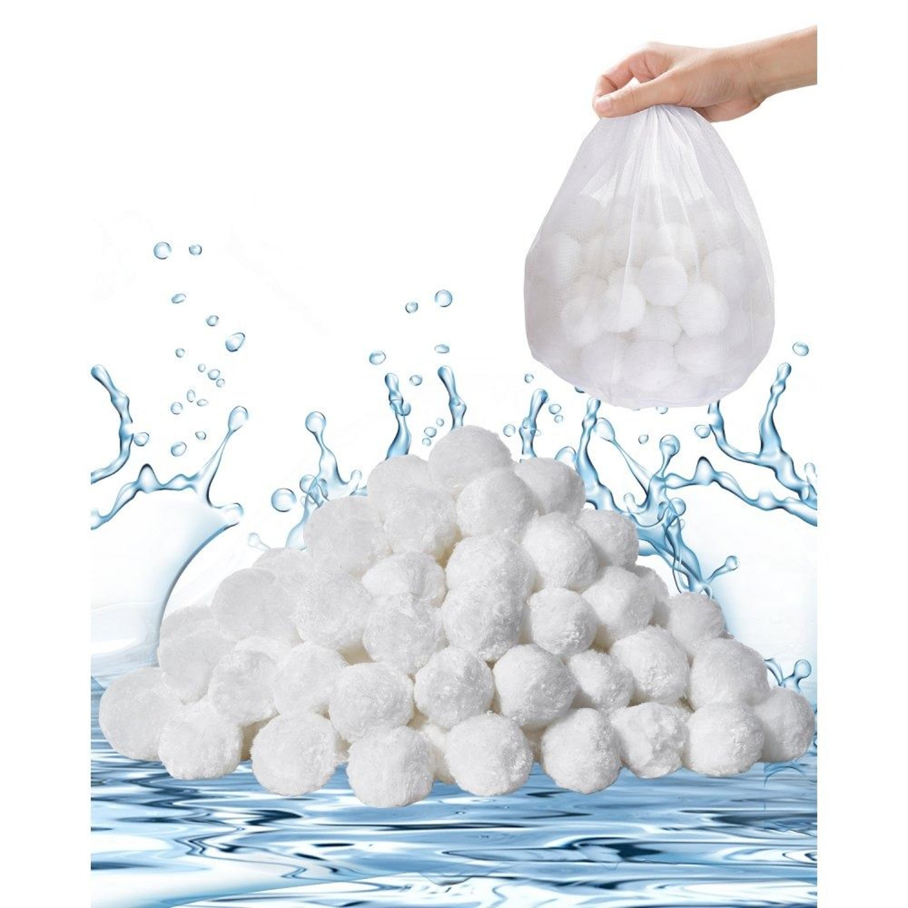 pool filter balls 1.5 lbs reusable polyester fiber filter media with wash bag