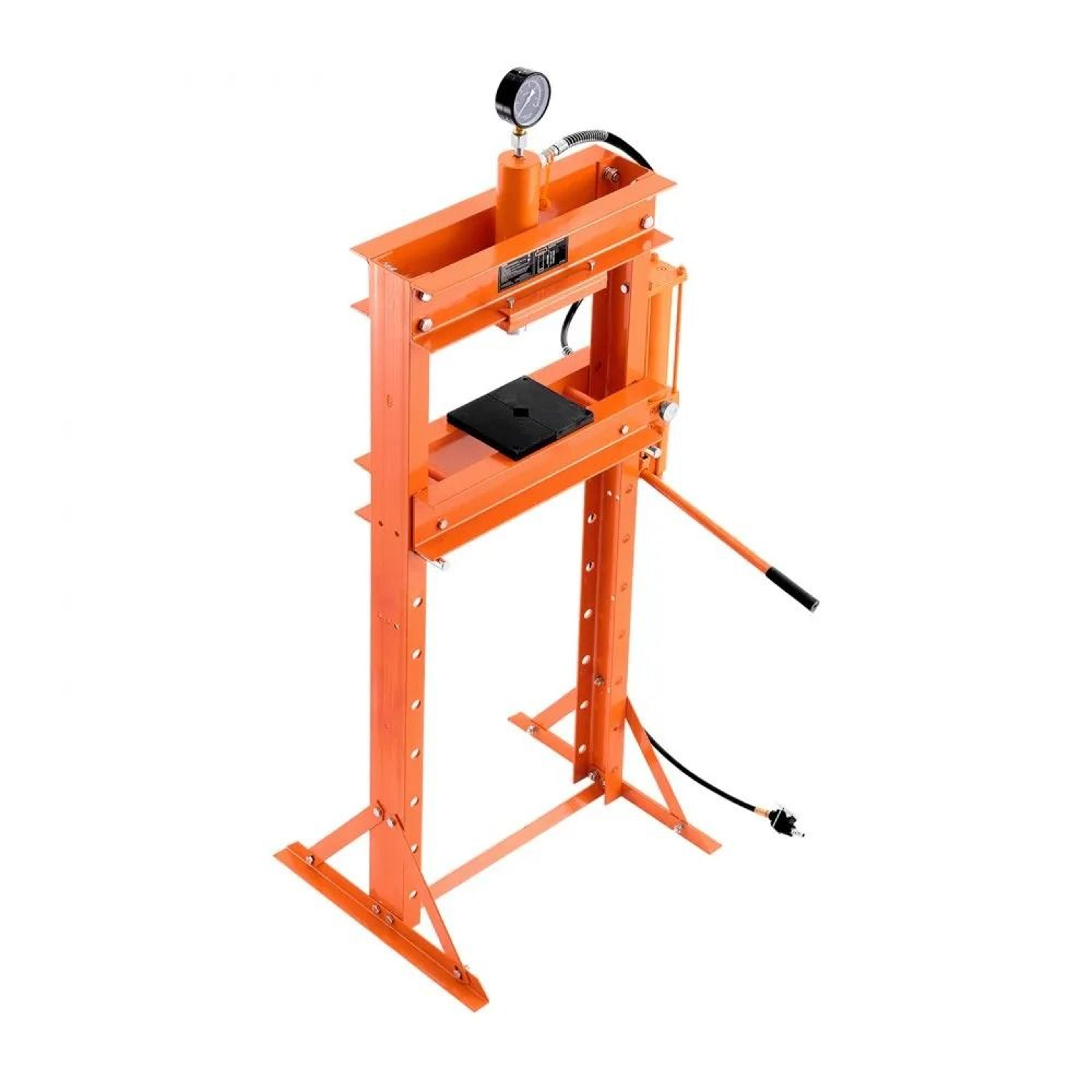 20 Ton Hydraulic Shop Press With Pneumatic Assist And Adjustable HFrame 8