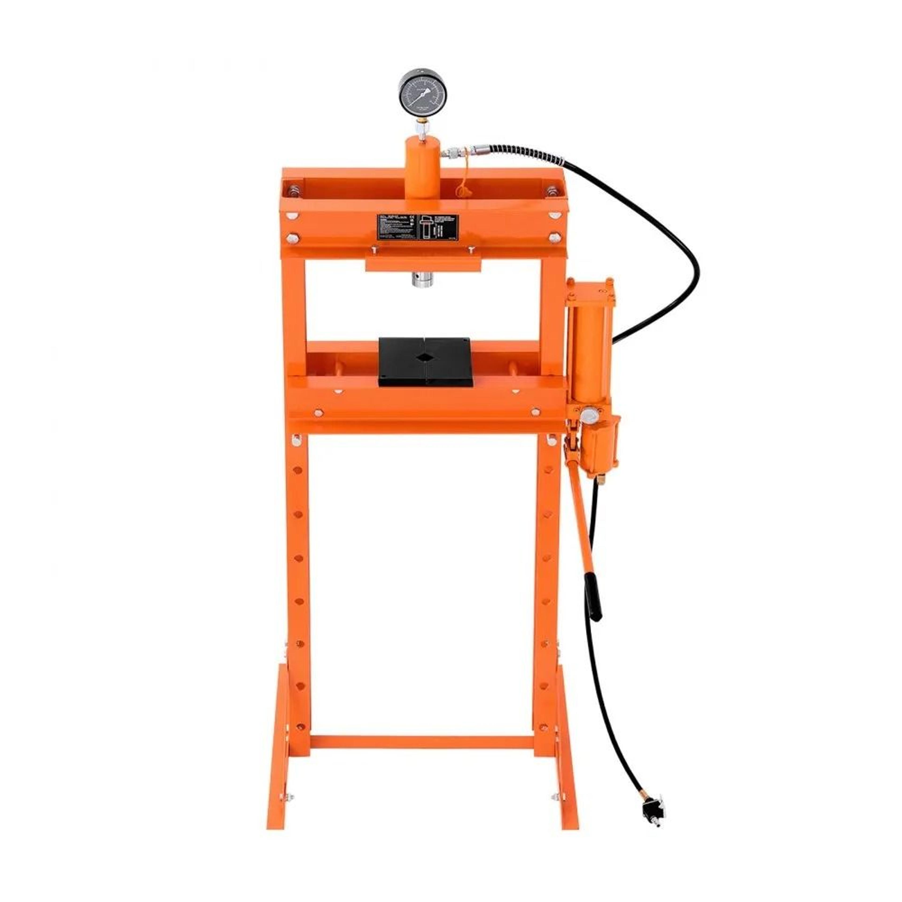 20 Ton Hydraulic Shop Press With Pneumatic Assist And Adjustable HFrame 7