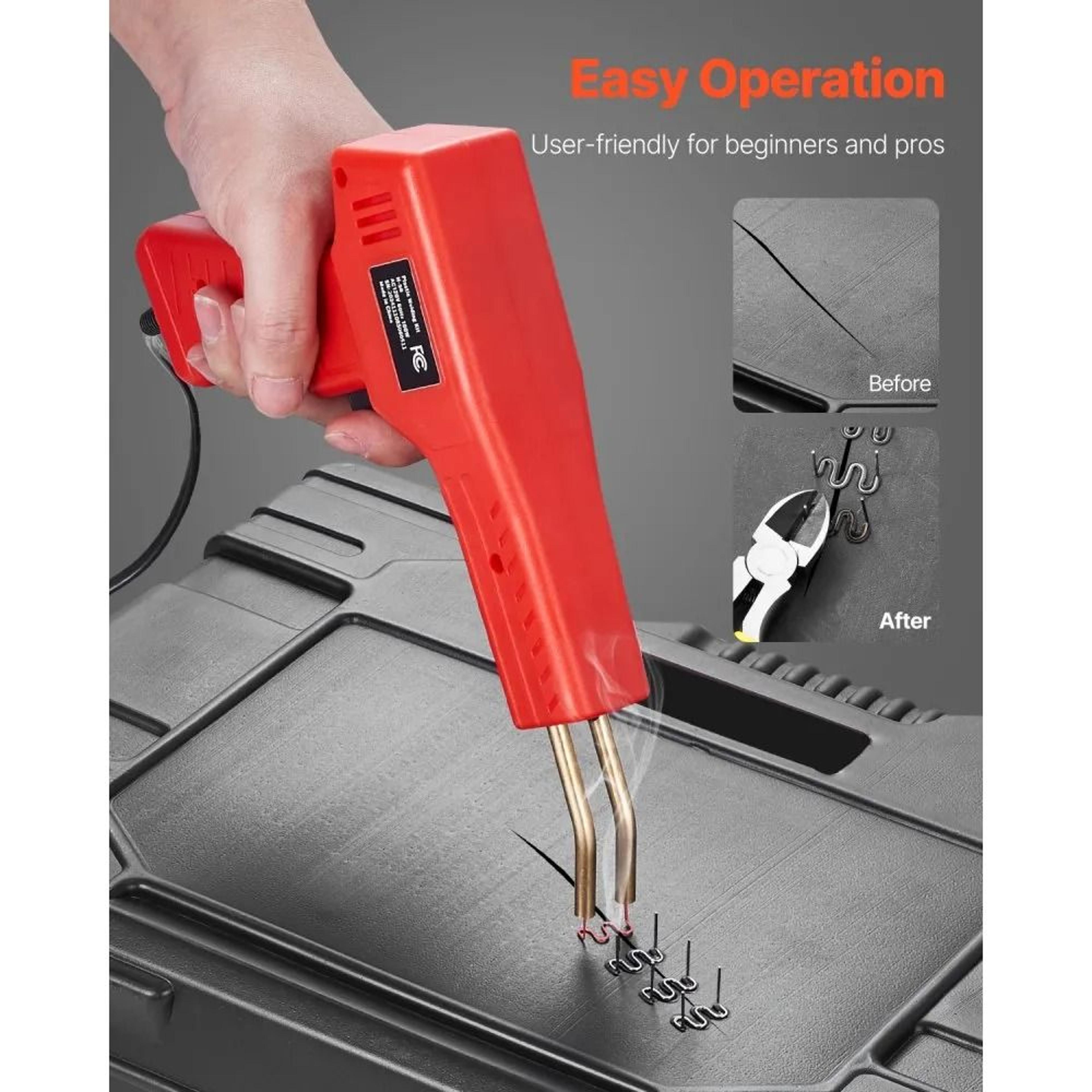 100W Plastic Welder Gun With 800 Hot Staples And LED Light For Plastic Repair 3