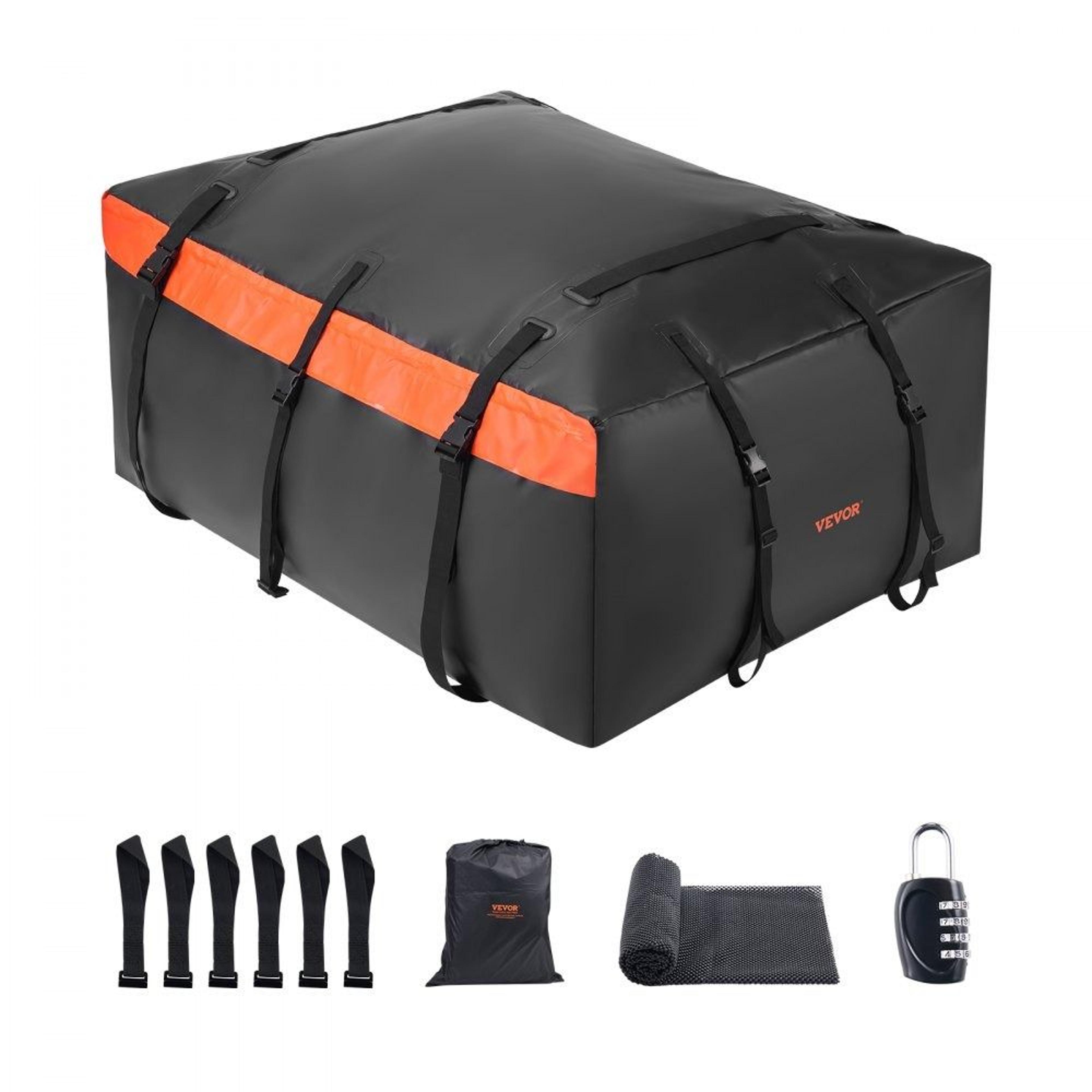 car rooftop cargo carrier bag 23 cu ft waterproof 840d pvc with lock