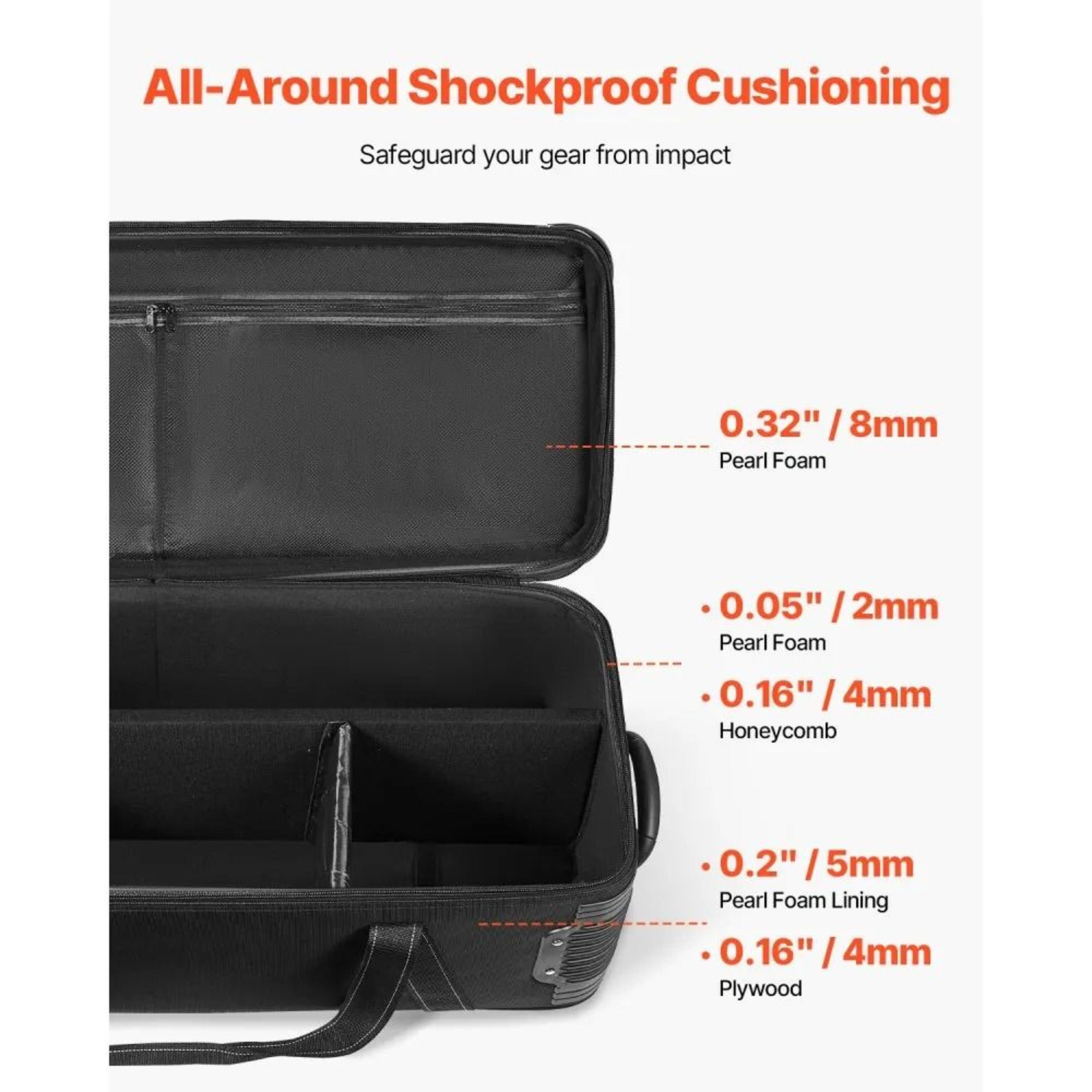 Rolling Camera Bag With Wheels And Padded Dividers For Studio Equipment 3