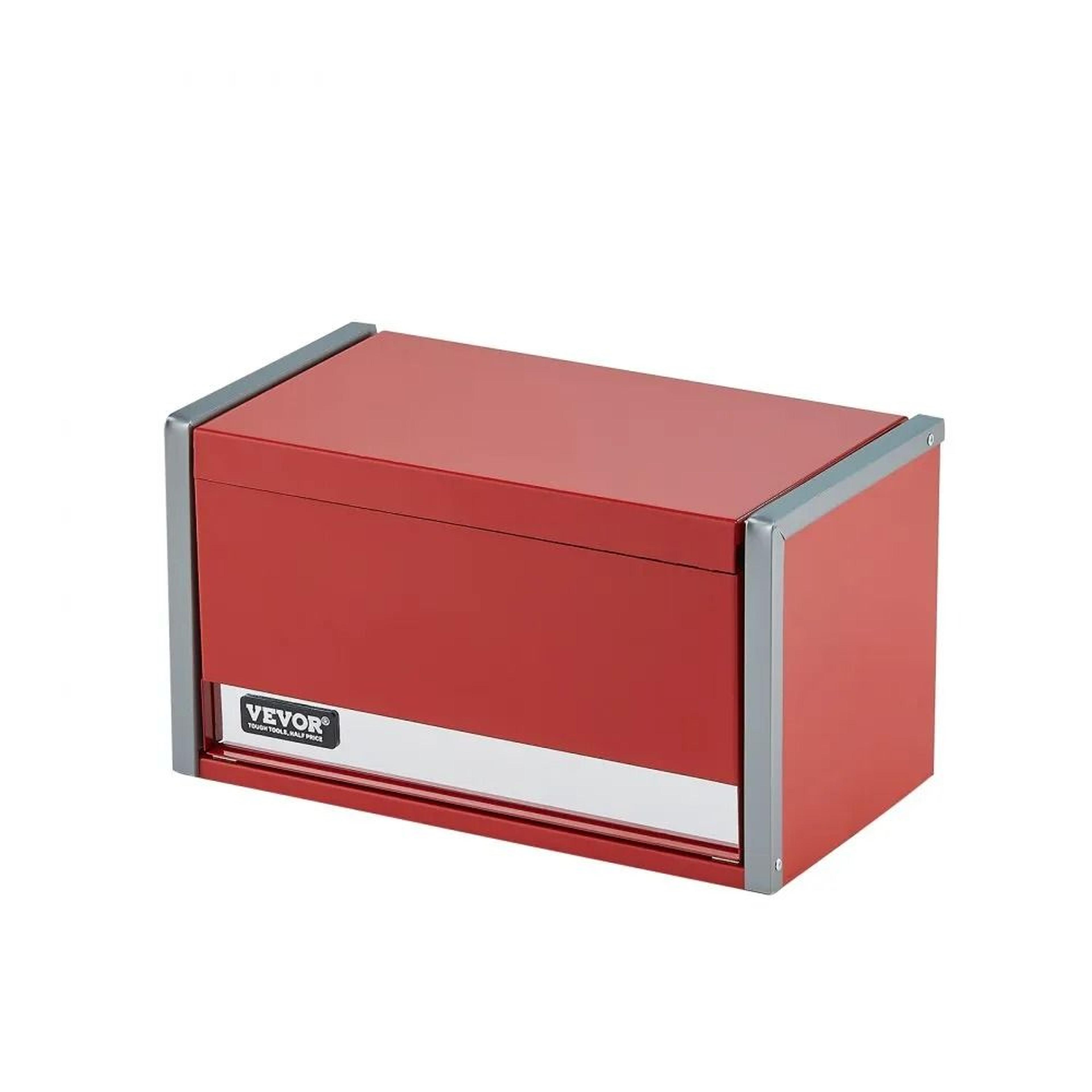Mini Metal Tool Box With 3 Drawers And Magnetic Locking Lid  Red 7