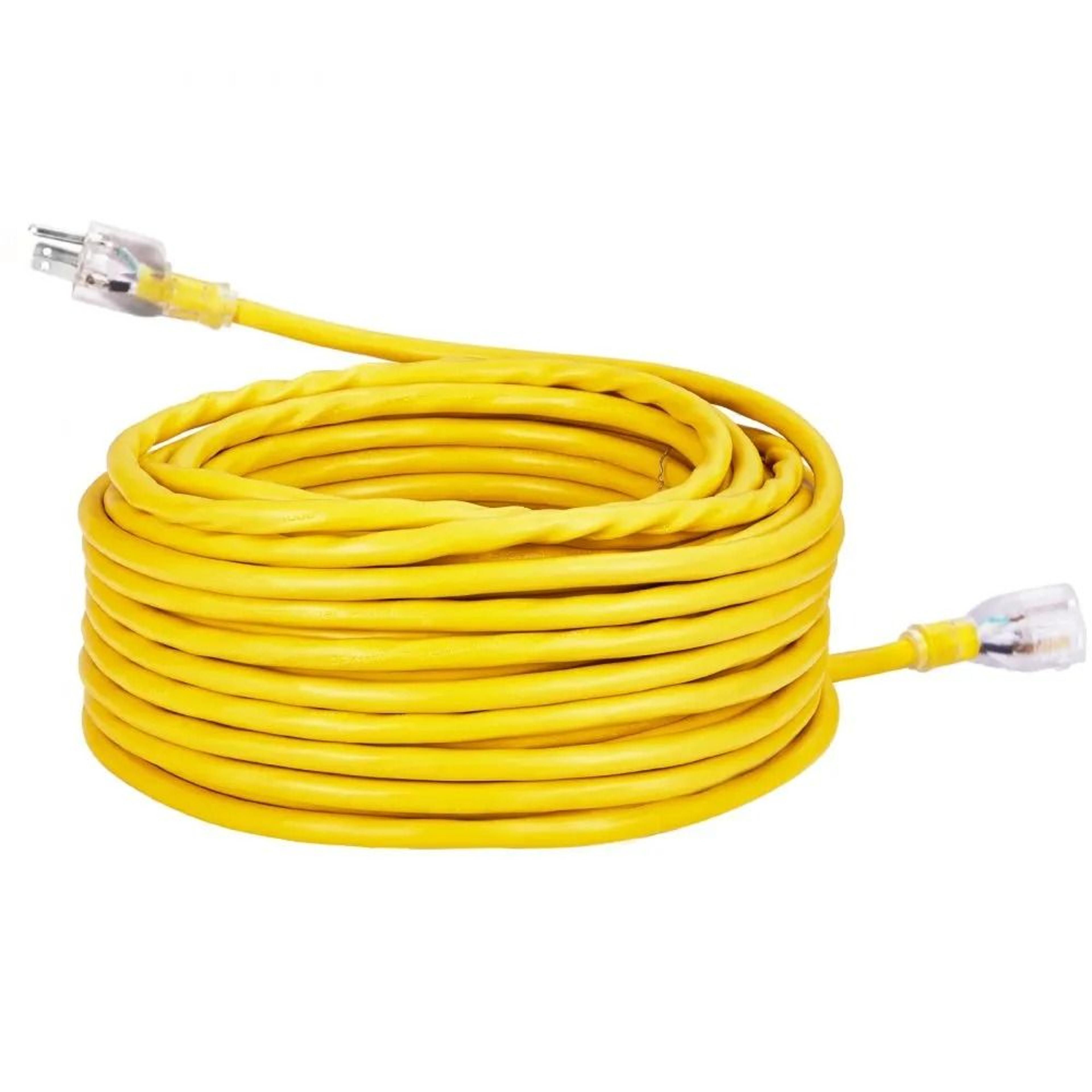 100FT Heavy Duty Extension Cord 12 AWG 15A With Lighted End For Indoor And Outdoor Use 7
