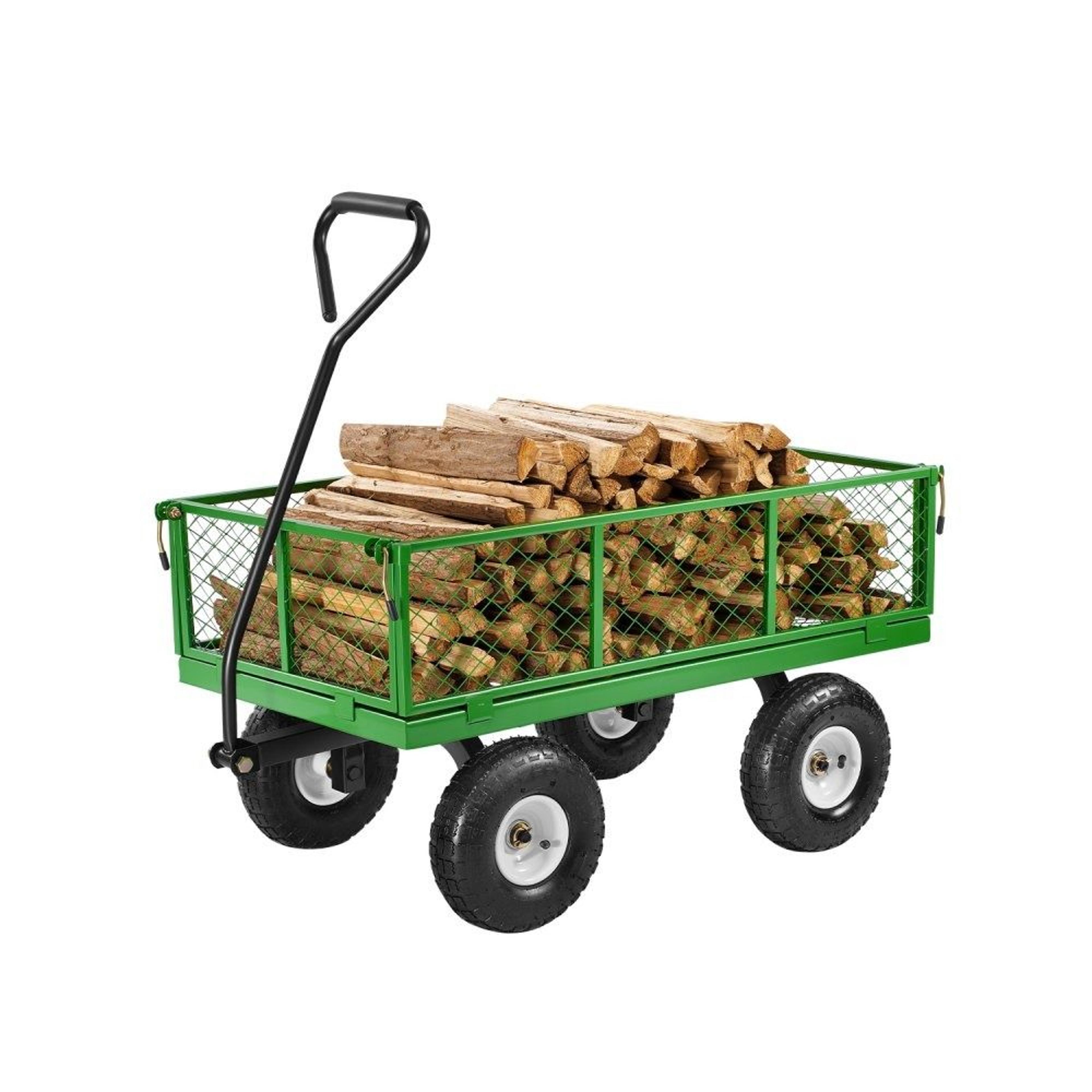 heavy duty steel garden cart wagon with 900 lb capacity and removable sides