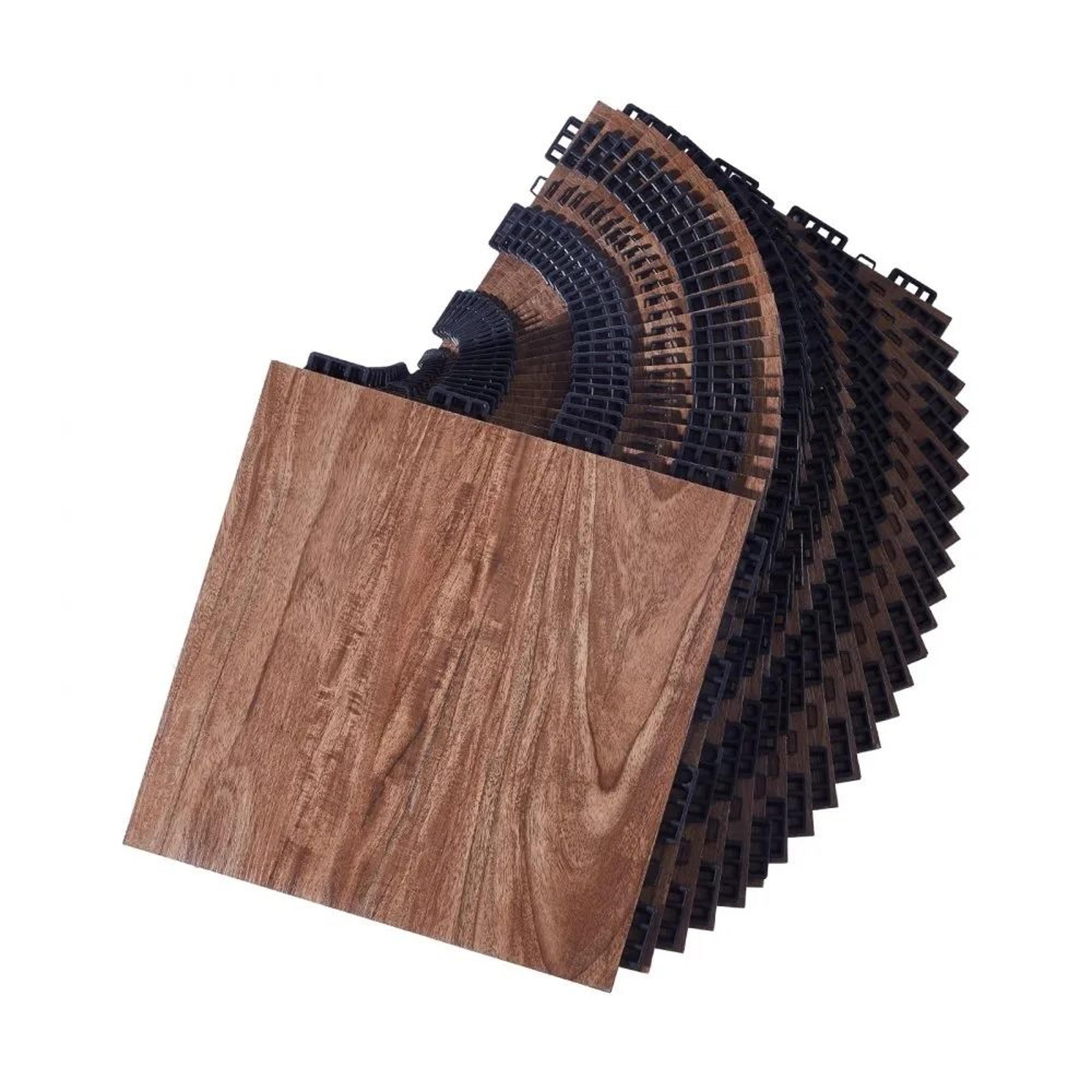Interlocking Dance Floor Tiles 25Piece Portable Dance Practice Flooring With Oak Wood Grain 7