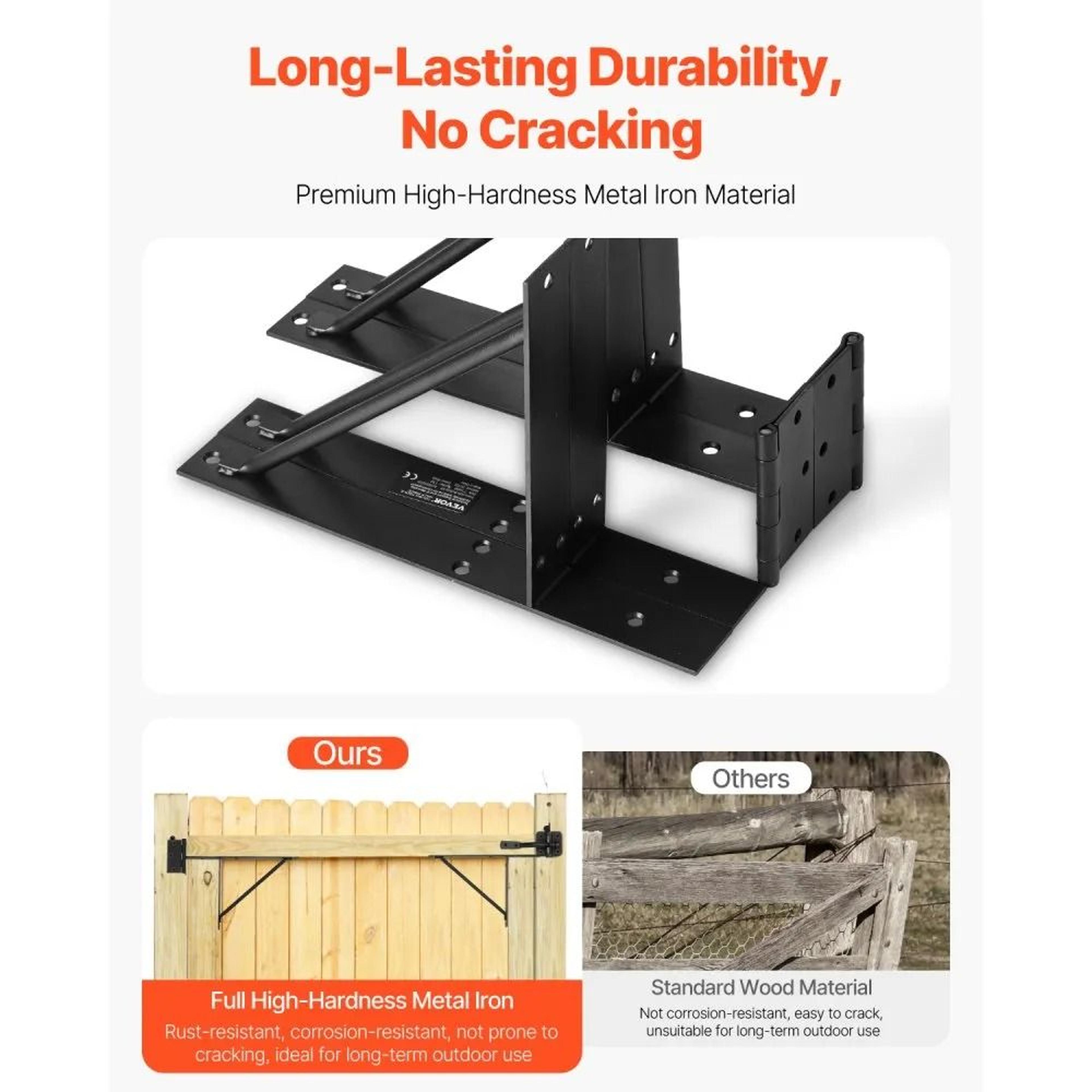 Anti Sag Gate Corner Brace Bracket Kit With Latch Lock And HeavyDuty Iron Frame 4