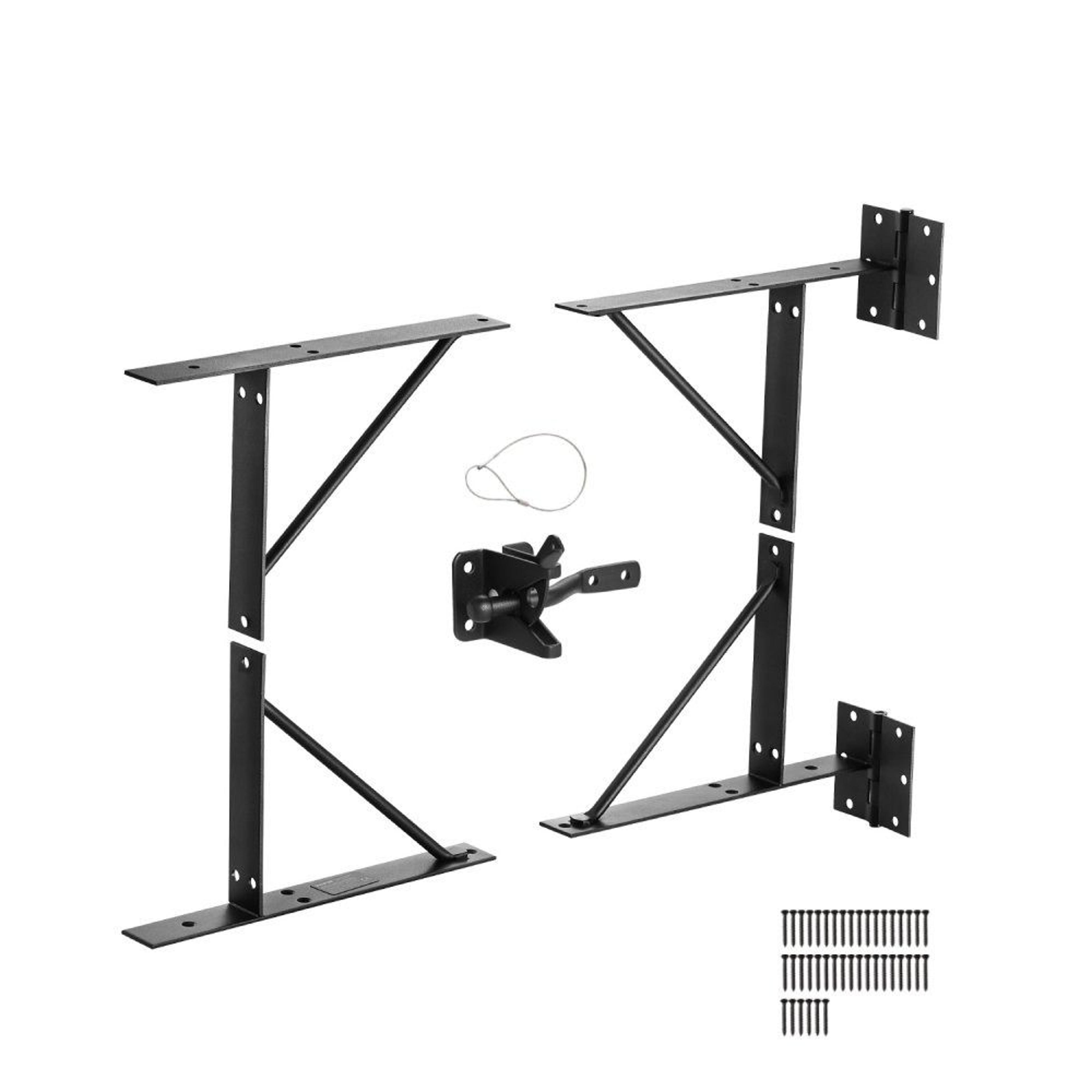 anti sag gate corner brace bracket kit with latch lock and heavy-duty iron frame