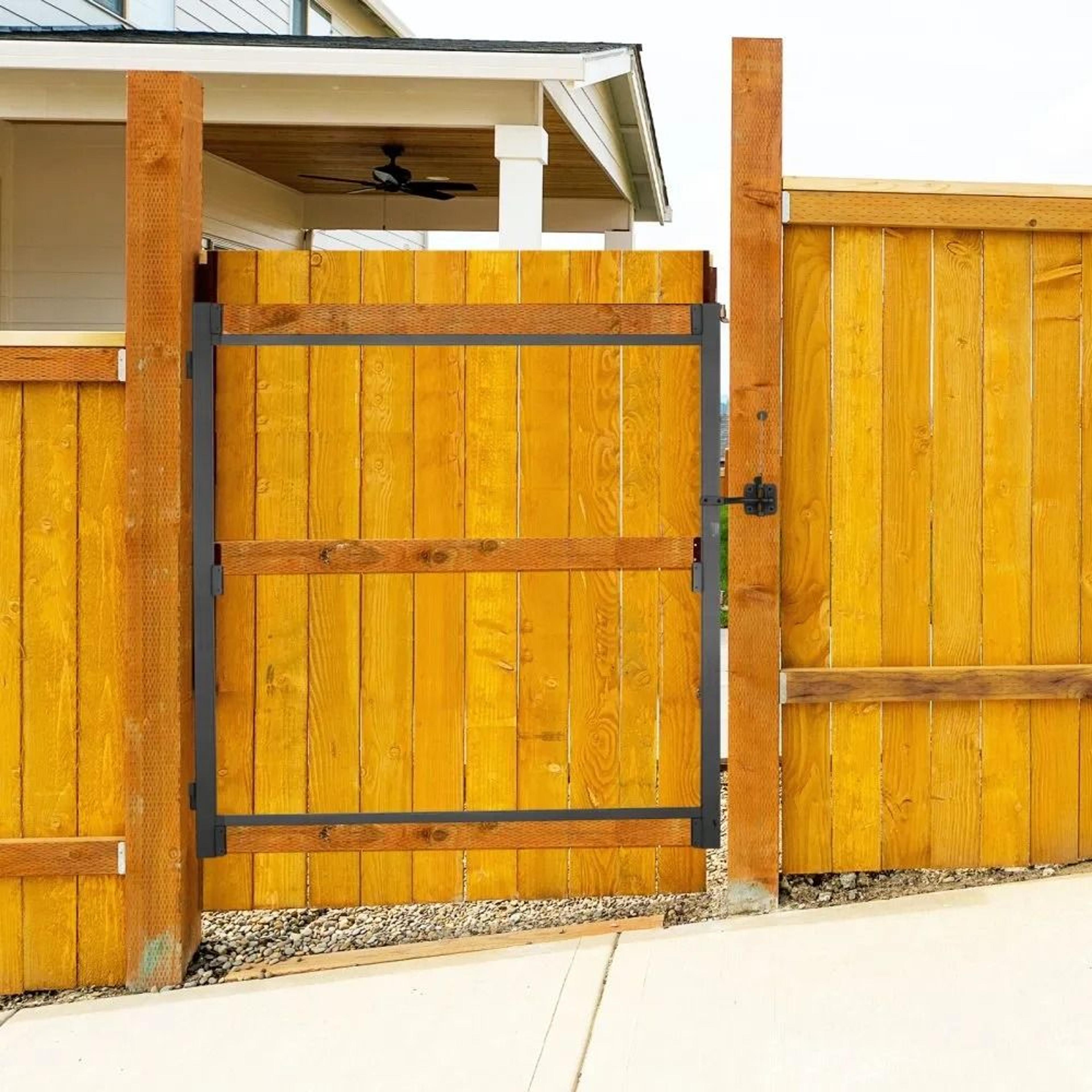 Adjustable Gate Building Kit With AntiSag Iron Frame For 6096 Inch Openings 6