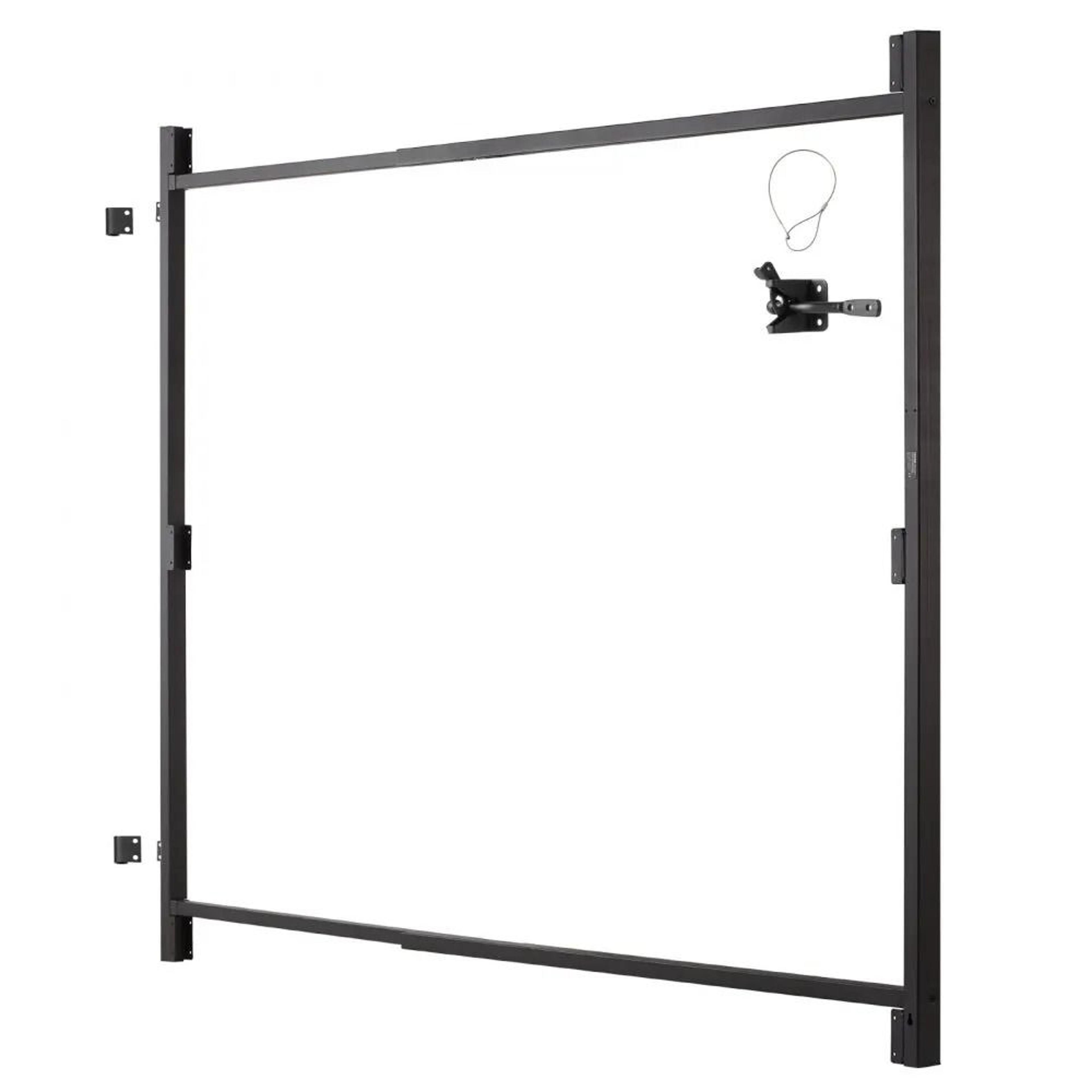 Adjustable Gate Building Kit With AntiSag Iron Frame And Latch Lock For 3660 Inch Gates 7
